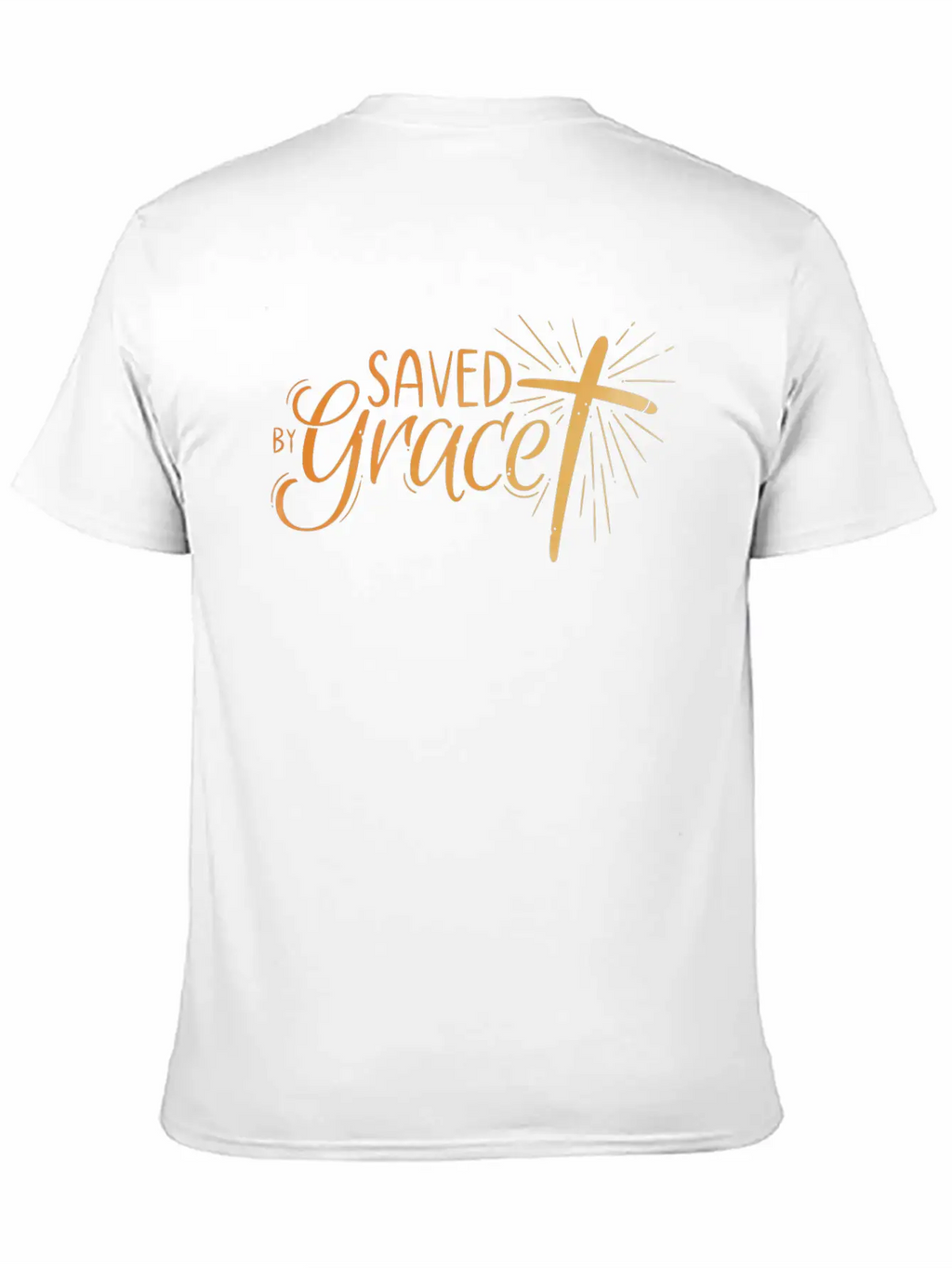 Saved By Grace Lettering Unisex Casual T-Shirt – Clean Design For Daily Comfort