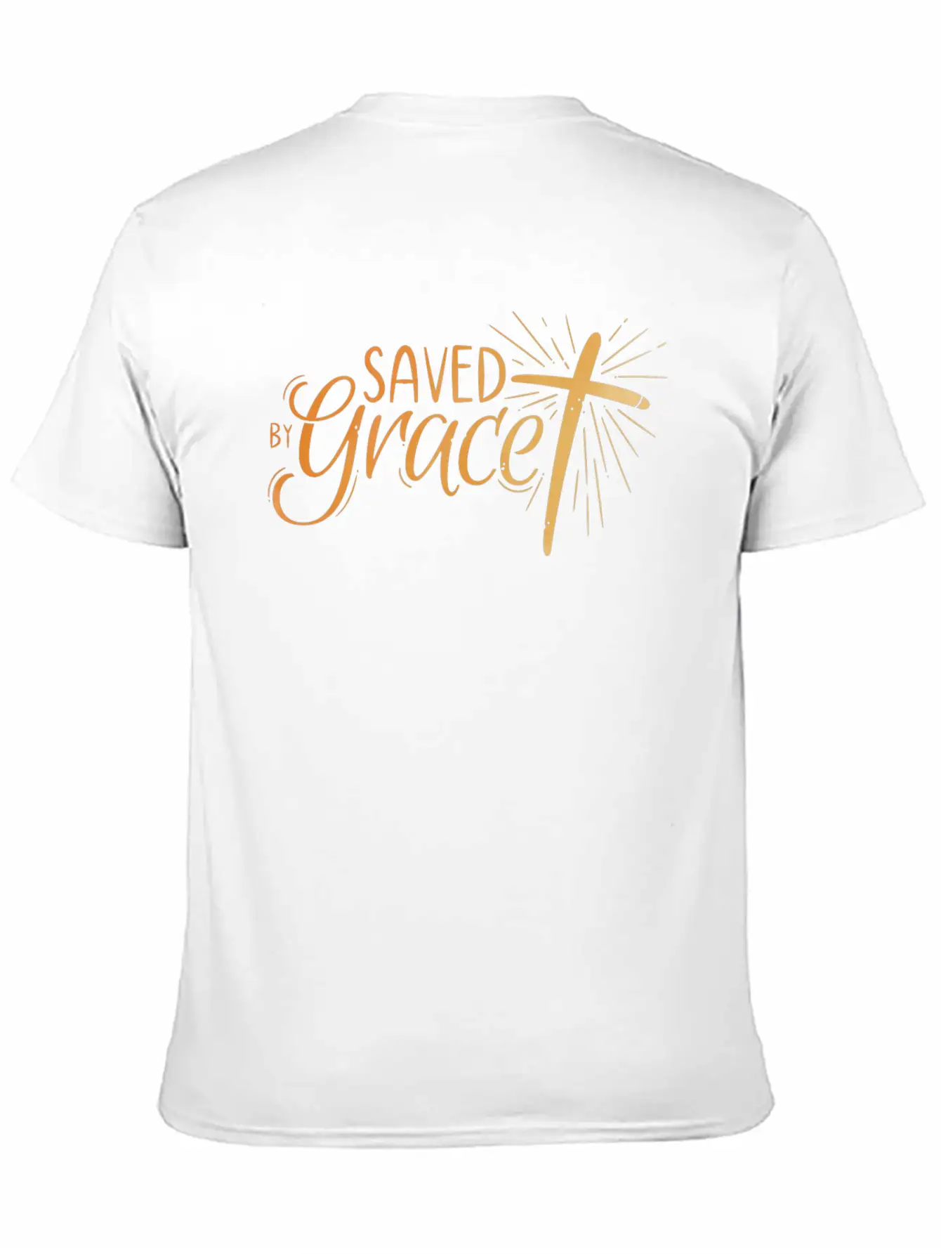 Saved By Grace Lettering Unisex Casual T-Shirt – Clean Design For Daily Comfort
