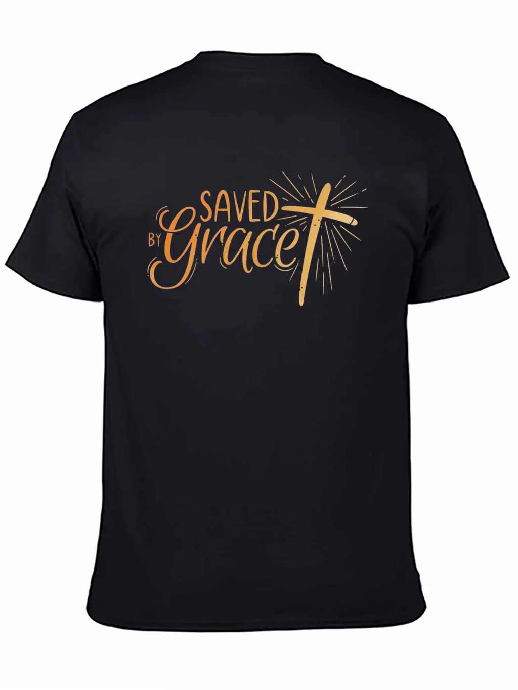 Saved By Grace Lettering Unisex Casual T-Shirt – Clean Design For Daily Comfort