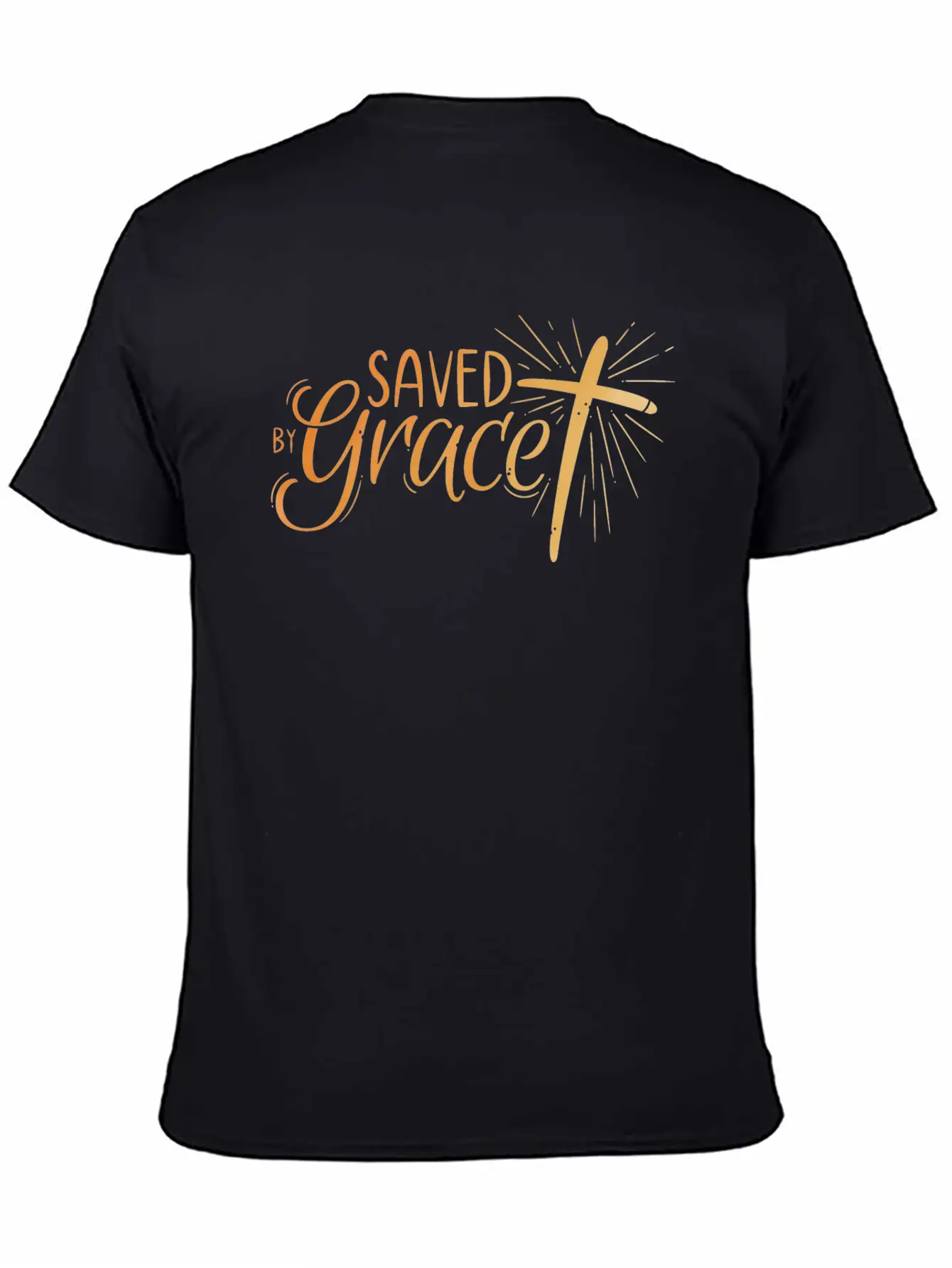 Saved By Grace Lettering Unisex Casual T-Shirt – Clean Design For Daily Comfort