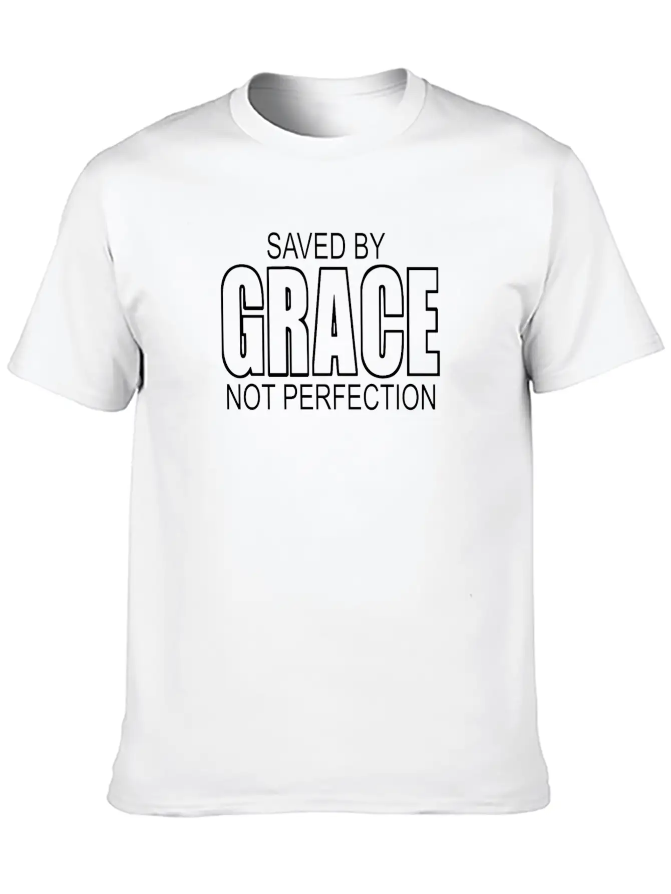 Saved By Grace Not Perfection Breathable Soft Cotton T-Shirt – Timeless Casual Look