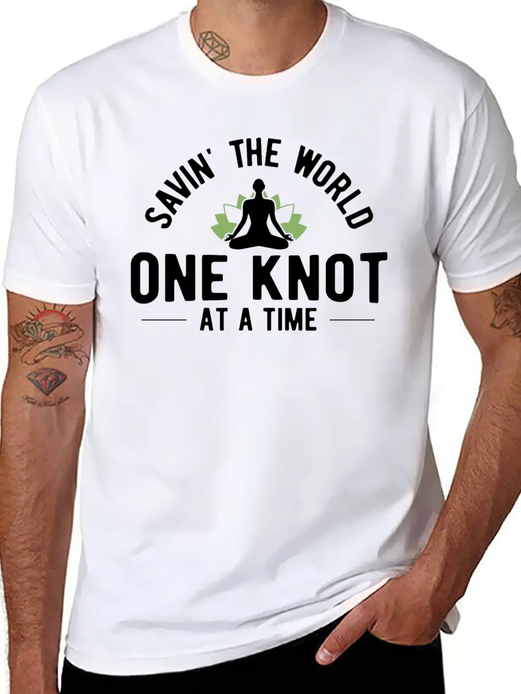 Savin The World One Knot Therapy Massage Therapist Relaxed Everyday Tee – Lightweight And Durable Cotton
