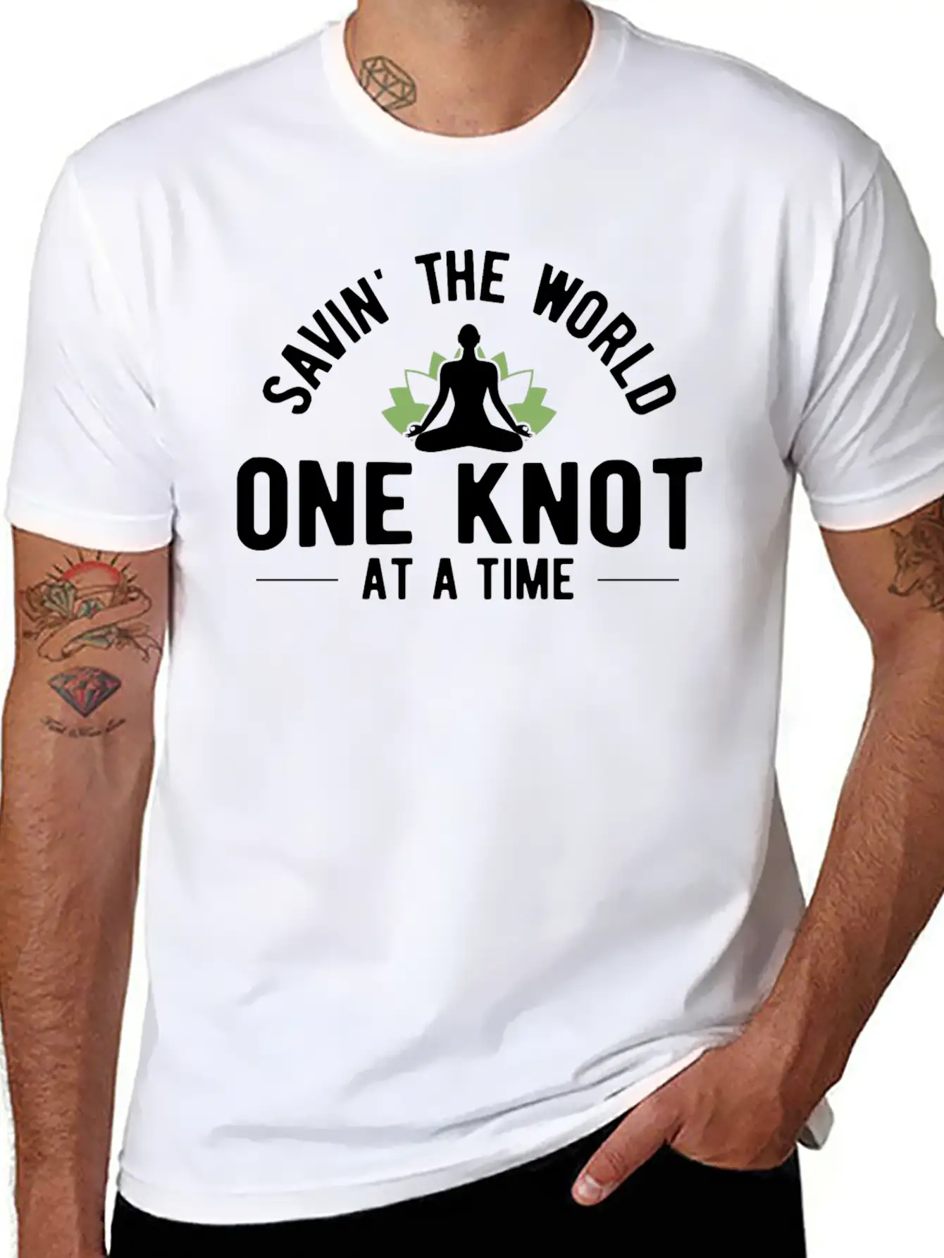 Savin The World One Knot Therapy Massage Therapist Relaxed Everyday Tee – Lightweight And Durable Cotton