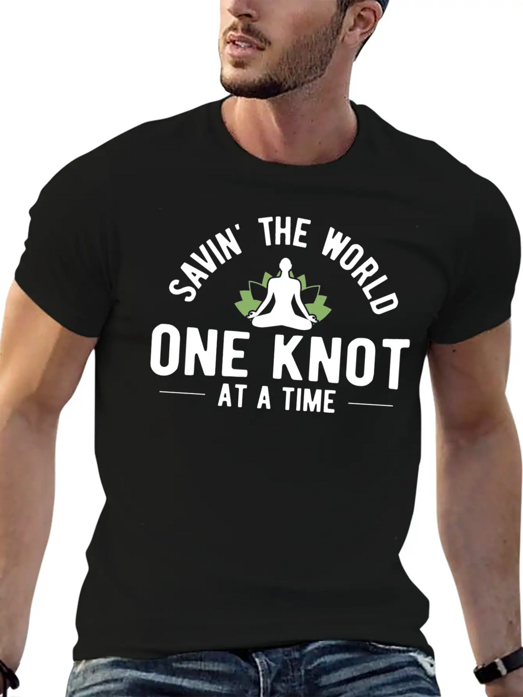 Savin The World One Knot Therapy Massage Therapist Relaxed Everyday Tee – Lightweight And Durable Cotton