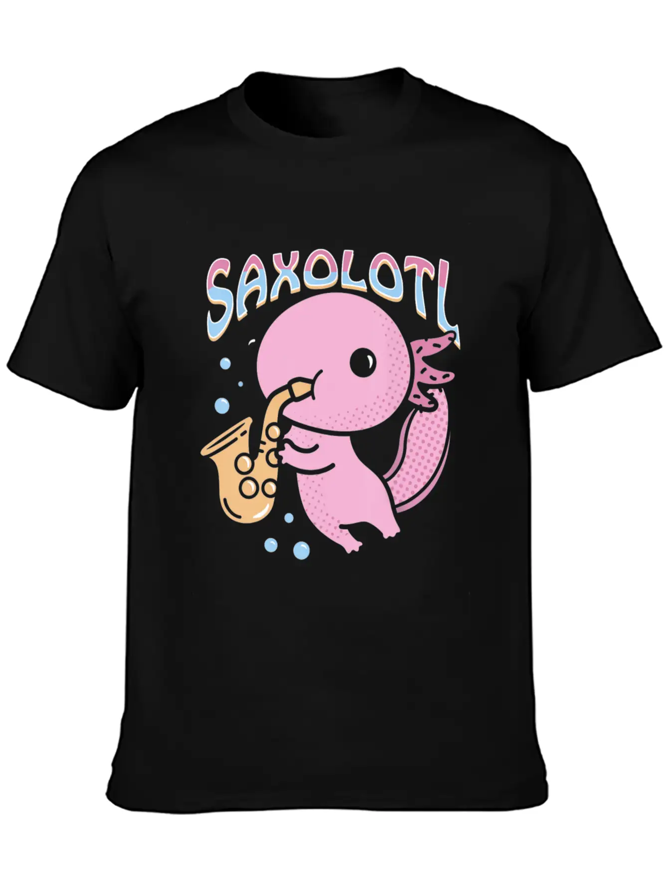 Saxolotl Axolotl Playing Saxophone Classic Cotton Tee – Unisex Comfort For Any Season