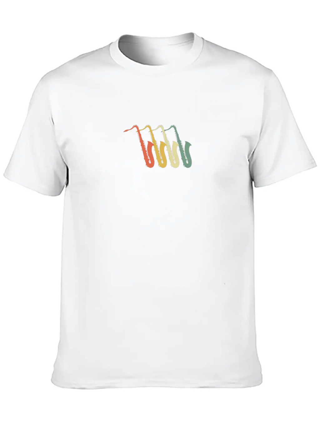 Saxophone 70s Style Stylish Everyday T-Shirt – Unisex Basic Cotton Tee
