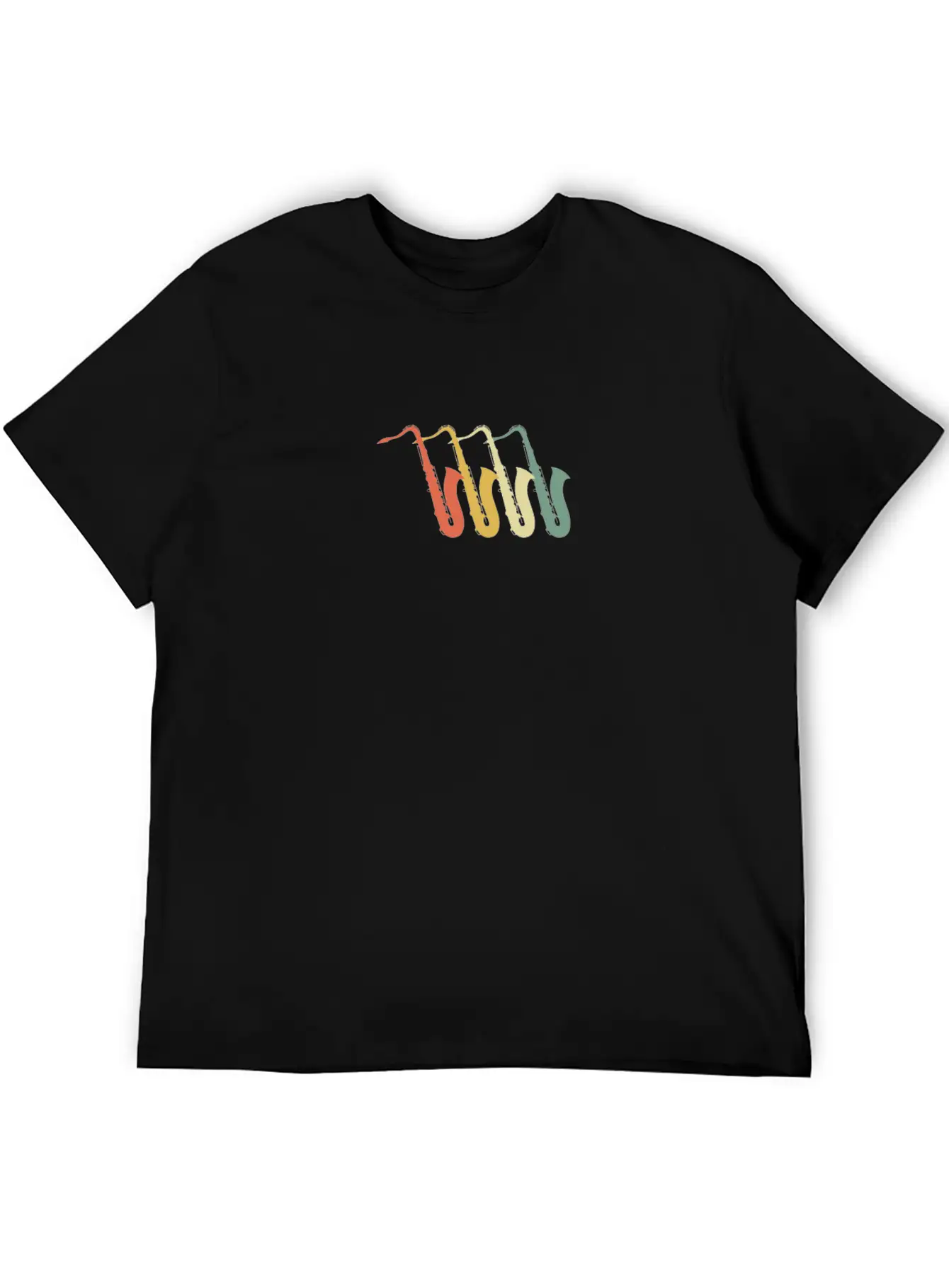 Saxophone 70s Style Stylish Everyday T-Shirt – Unisex Basic Cotton Tee