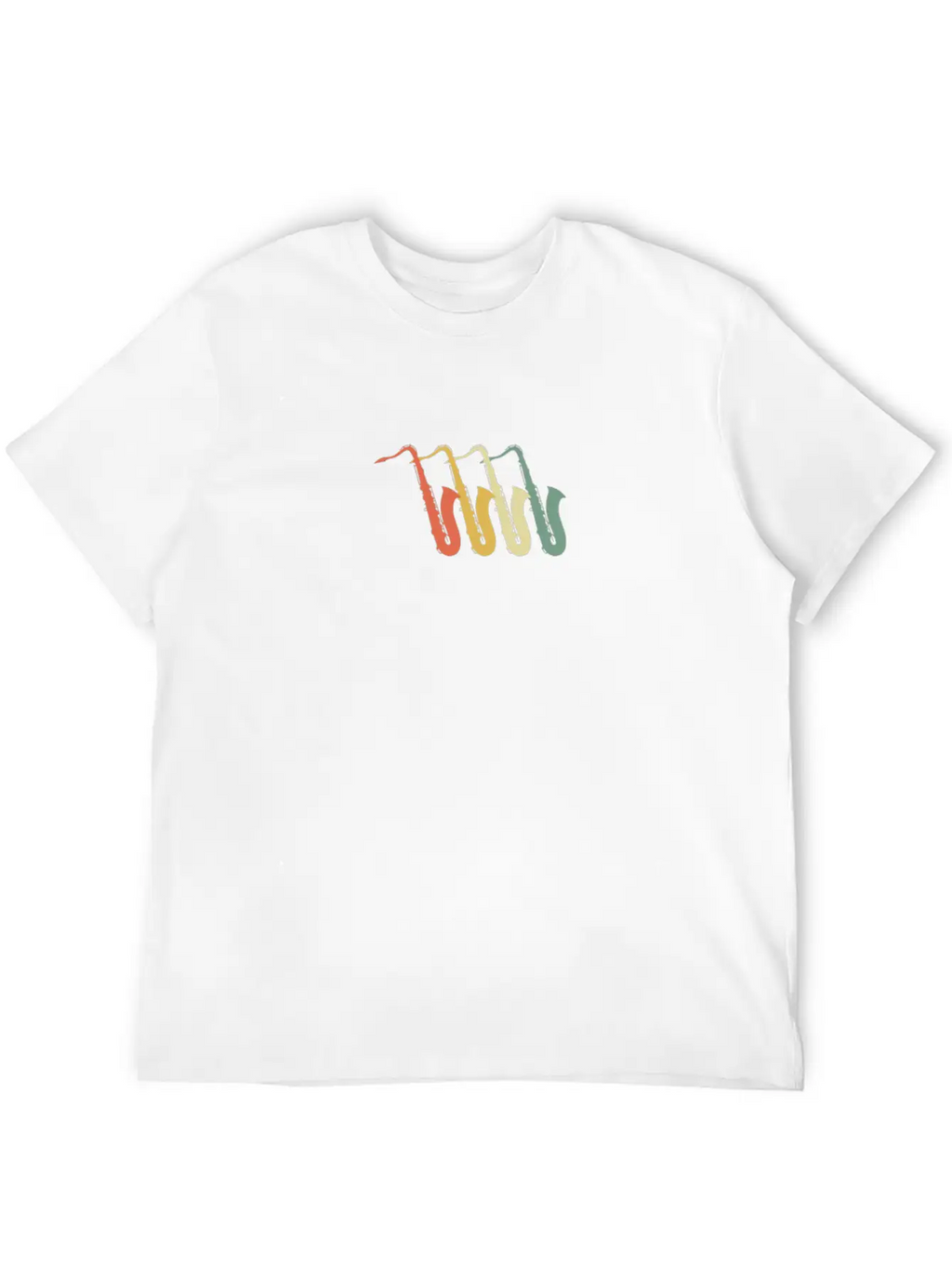 Saxophone 70s Style Stylish Everyday T-Shirt – Unisex Basic Cotton Tee
