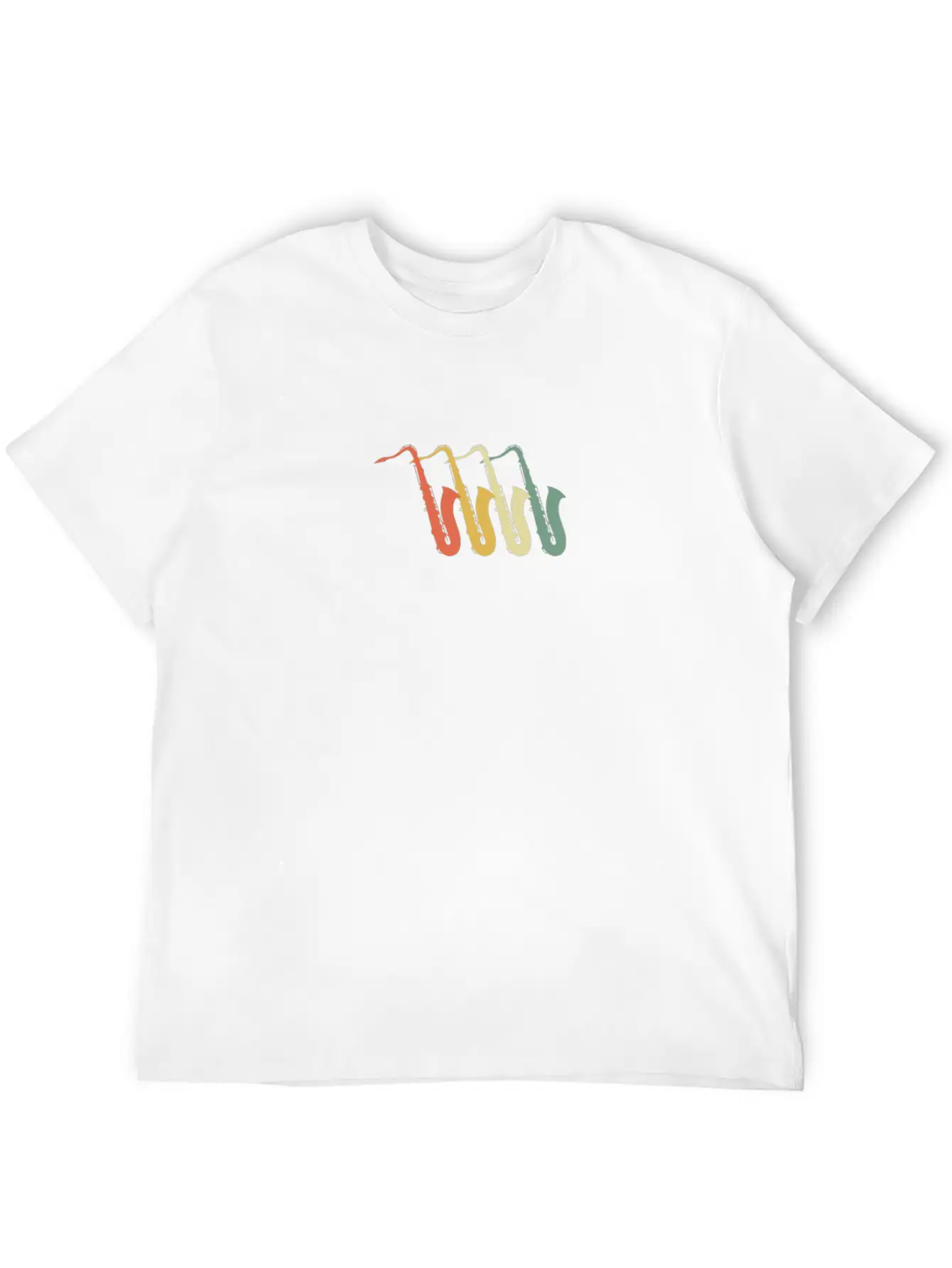 Saxophone 70s Style Stylish Everyday T-Shirt – Unisex Basic Cotton Tee