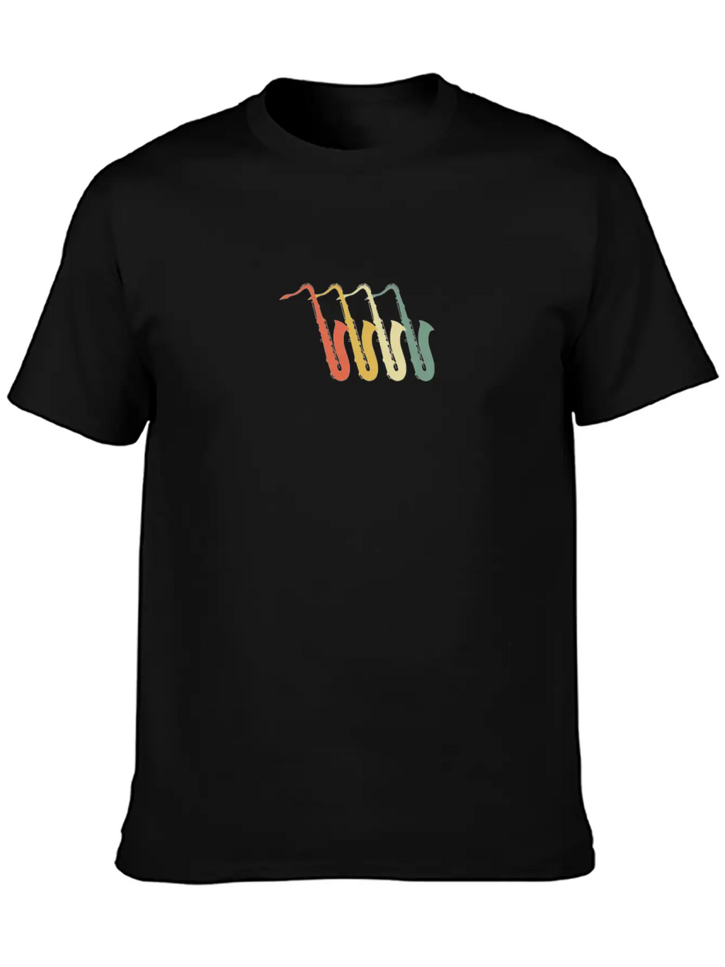 Saxophone 70s Style Stylish Everyday T-Shirt – Unisex Basic Cotton Tee
