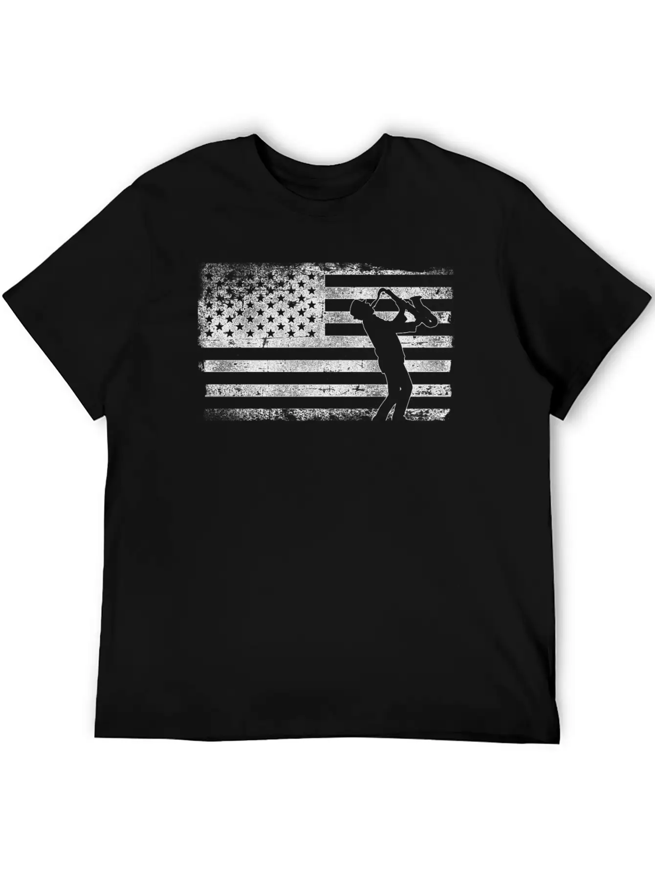 Saxophone American Flag Timeless Short Sleeve Tee – Comfy And Minimalist Design