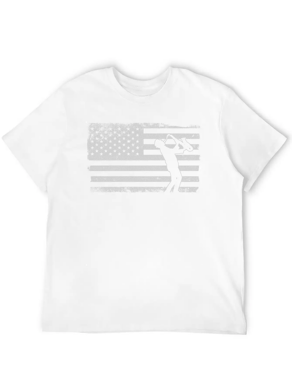 Saxophone American Flag Timeless Short Sleeve Tee – Comfy And Minimalist Design