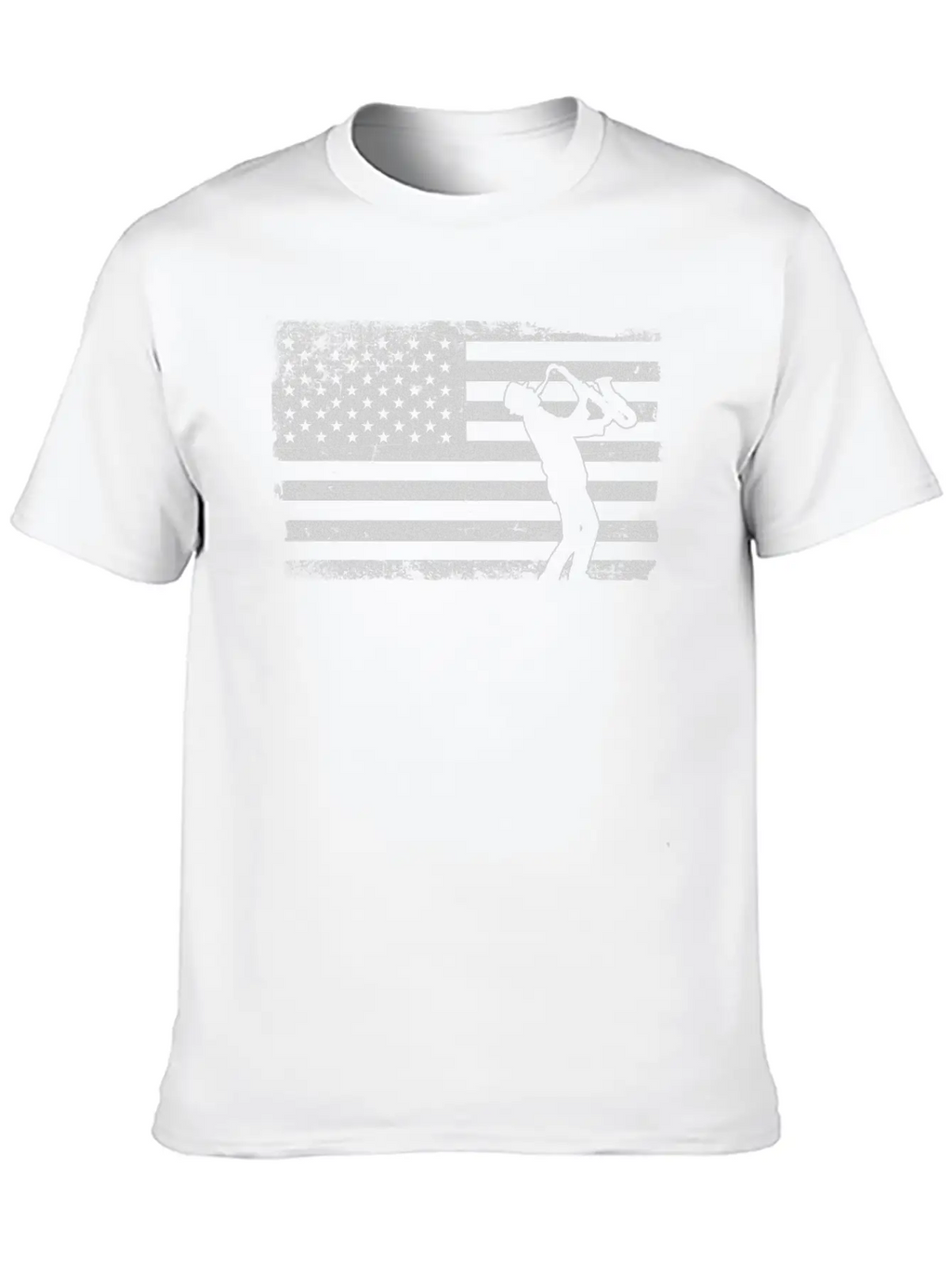 Saxophone American Flag Timeless Short Sleeve Tee – Comfy And Minimalist Design