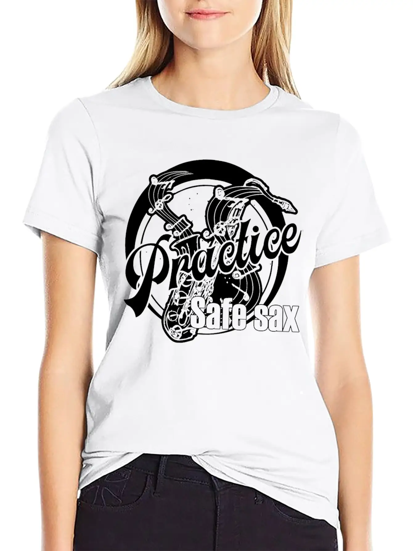 Saxophone Breathable Soft Cotton T-Shirt – Timeless Casual Look