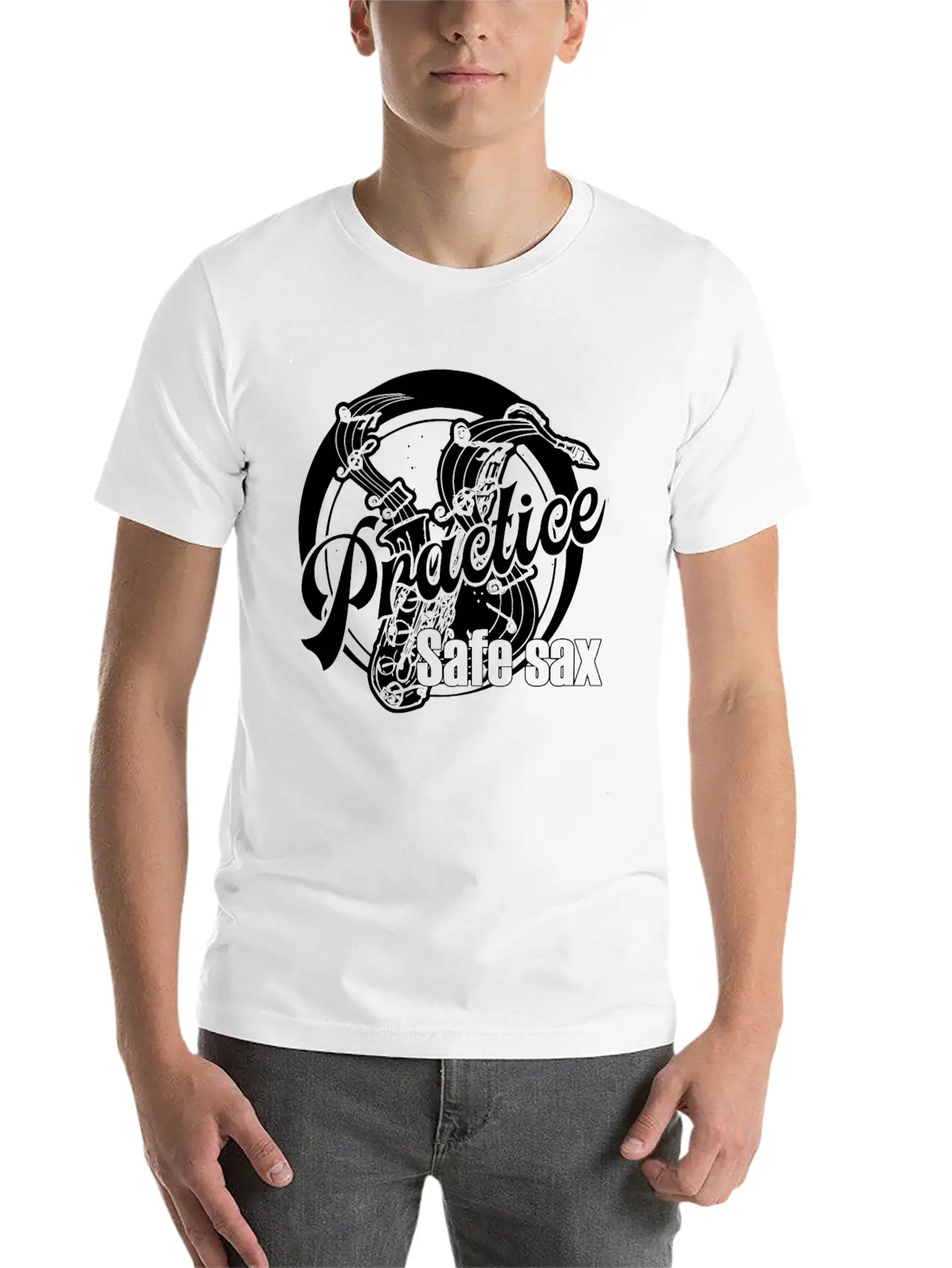 Saxophone Breathable Soft Cotton T-Shirt – Timeless Casual Look