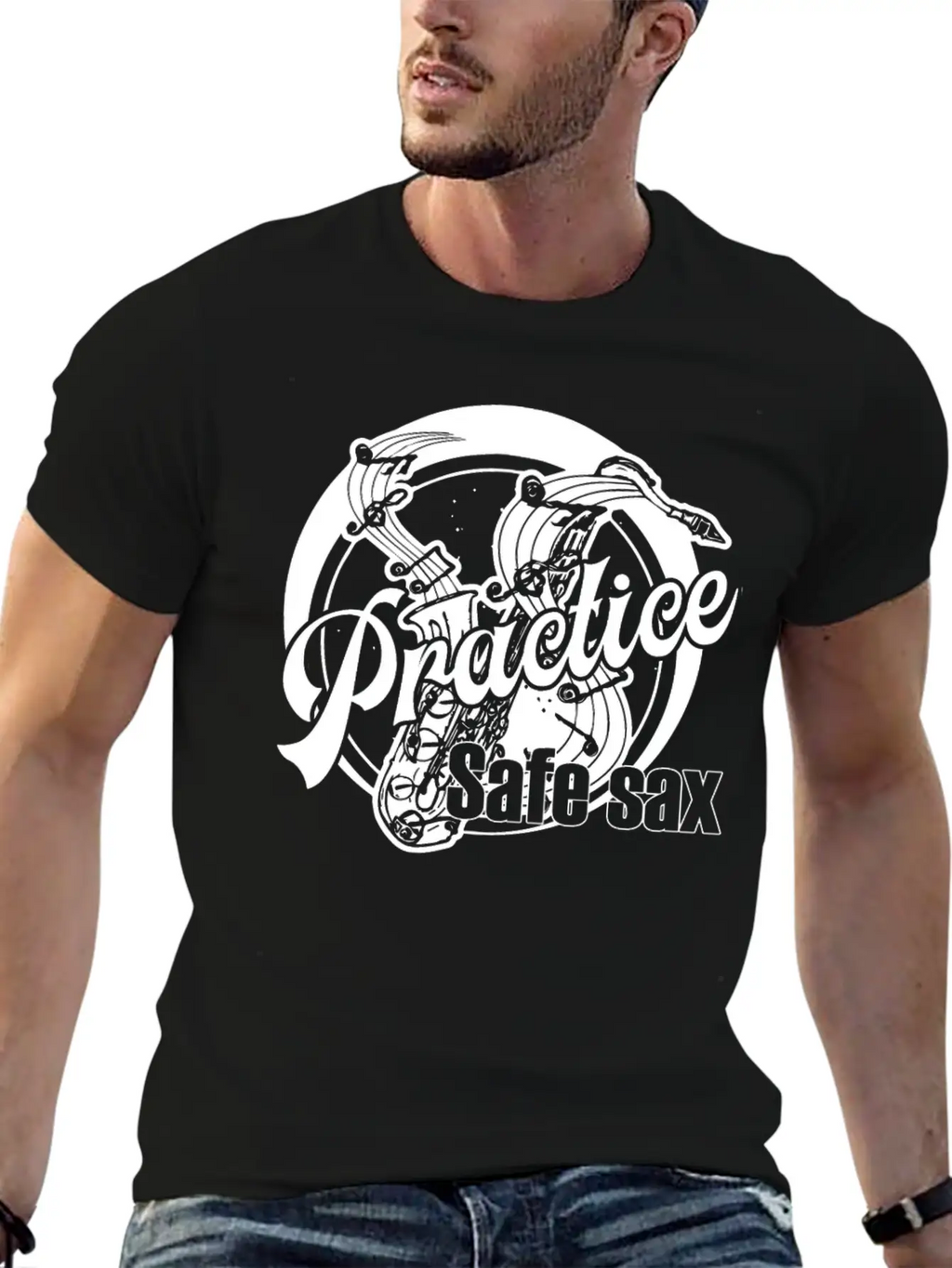 Saxophone Breathable Soft Cotton T-Shirt – Timeless Casual Look