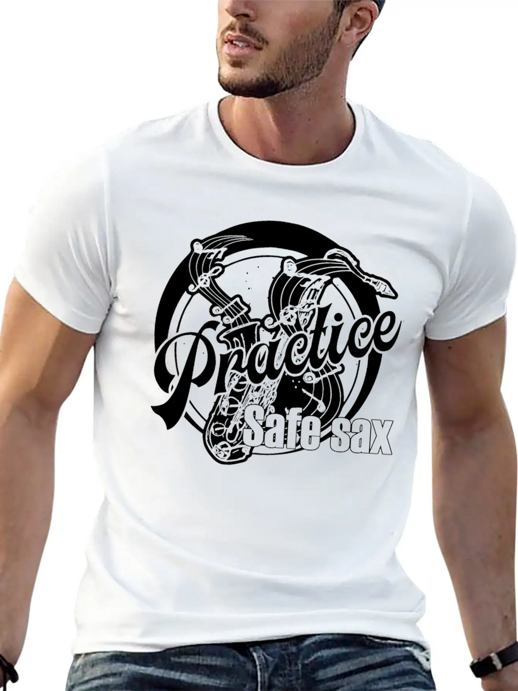 Saxophone Breathable Soft Cotton T-Shirt – Timeless Casual Look