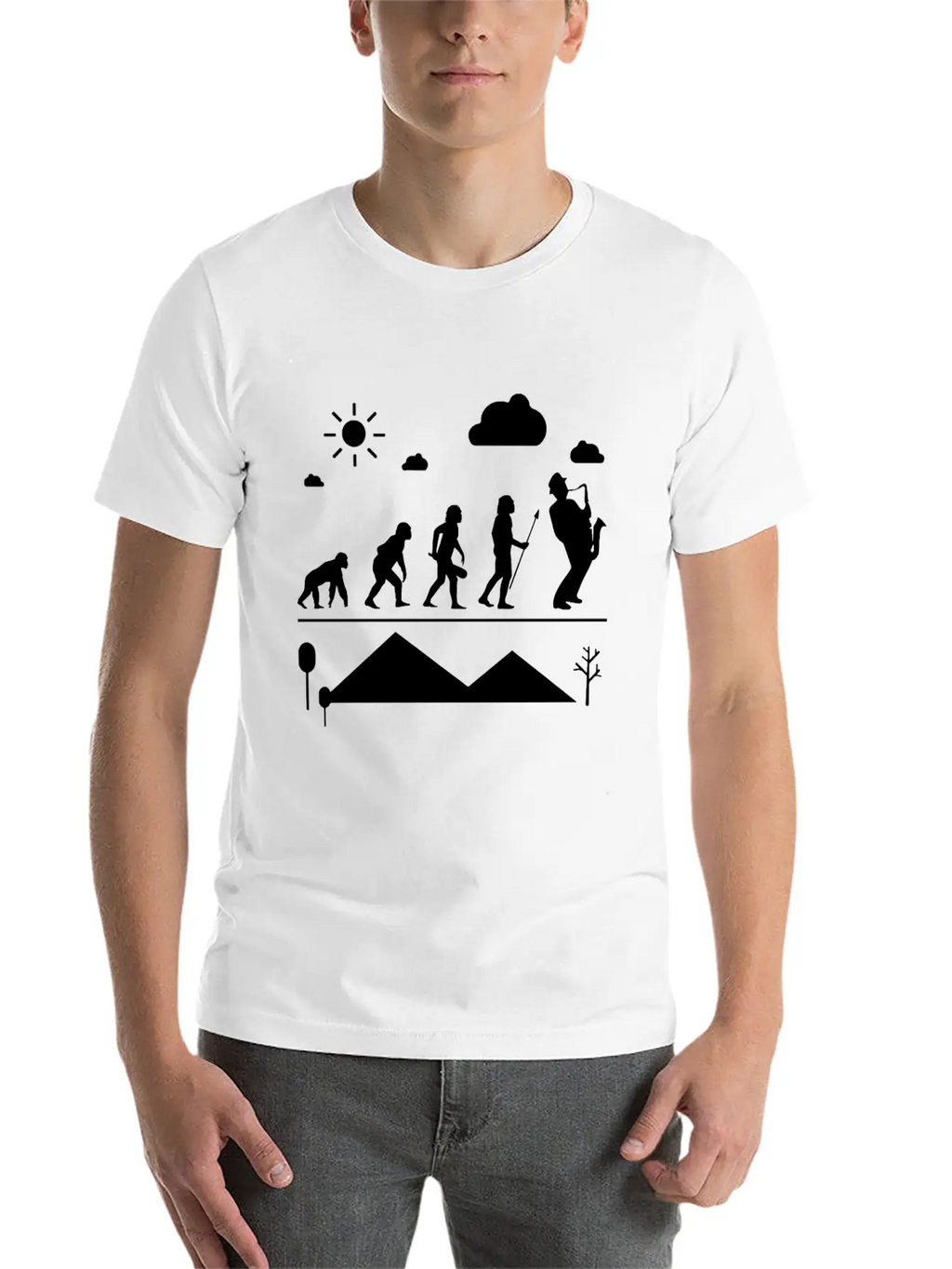 Saxophone Evolution Shirt Classic Cotton Tee – Unisex Comfort For Any Season