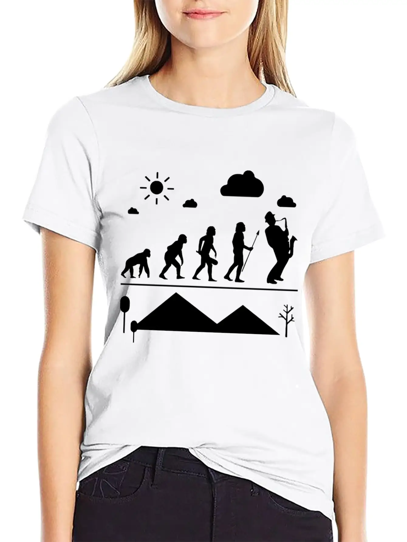Saxophone Evolution Shirt Classic Cotton Tee – Unisex Comfort For Any Season