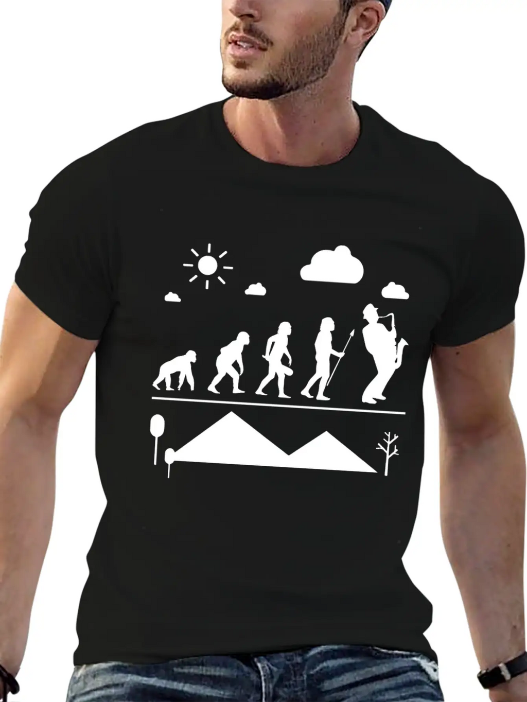 Saxophone Evolution Shirt Classic Cotton Tee – Unisex Comfort For Any Season