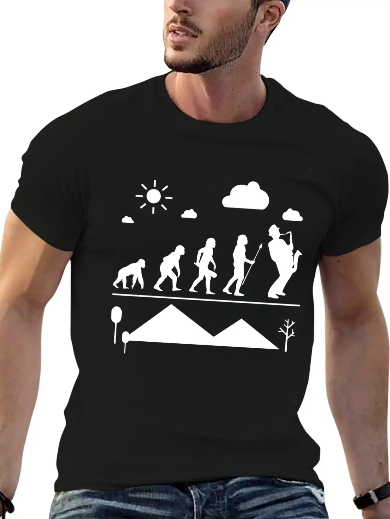 Saxophone Evolution Shirt Classic Cotton Tee – Unisex Comfort For Any Season