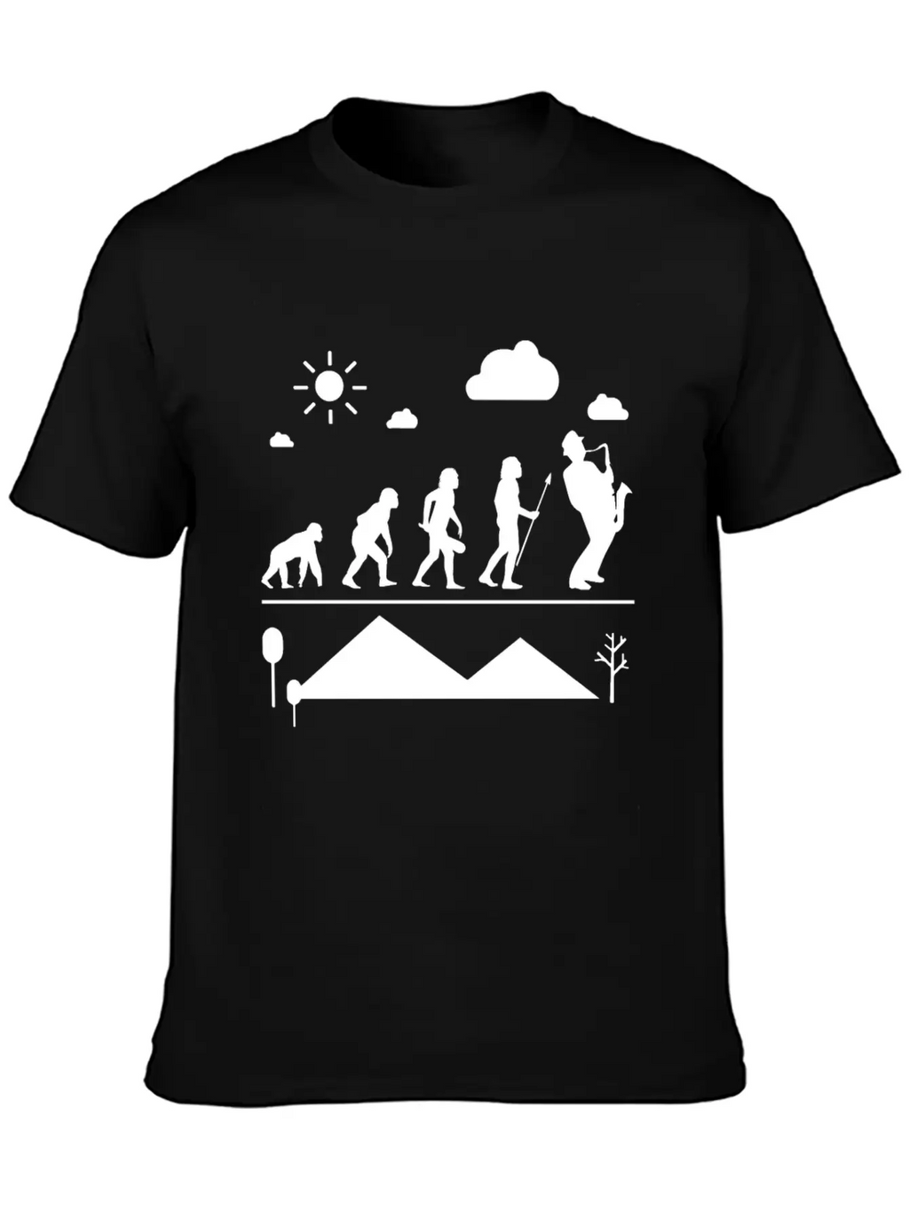 Saxophone Evolution Shirt Classic Cotton Tee – Unisex Comfort For Any Season