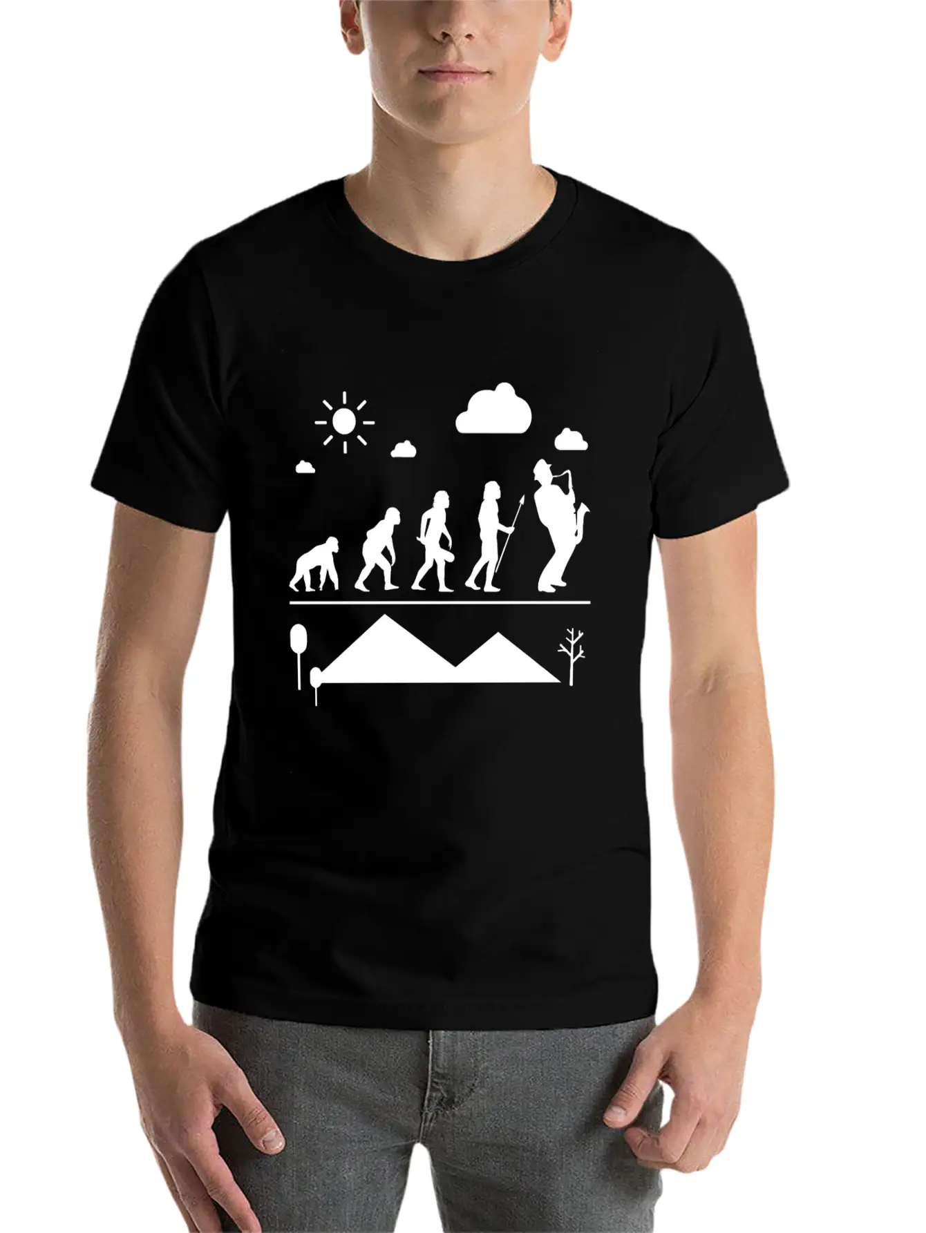 Saxophone Evolution Shirt Classic Cotton Tee – Unisex Comfort For Any Season