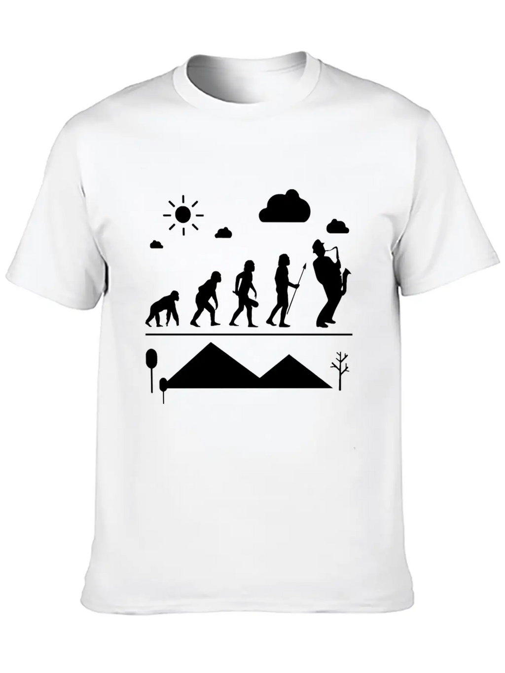 Saxophone Evolution Shirt Classic Cotton Tee – Unisex Comfort For Any Season