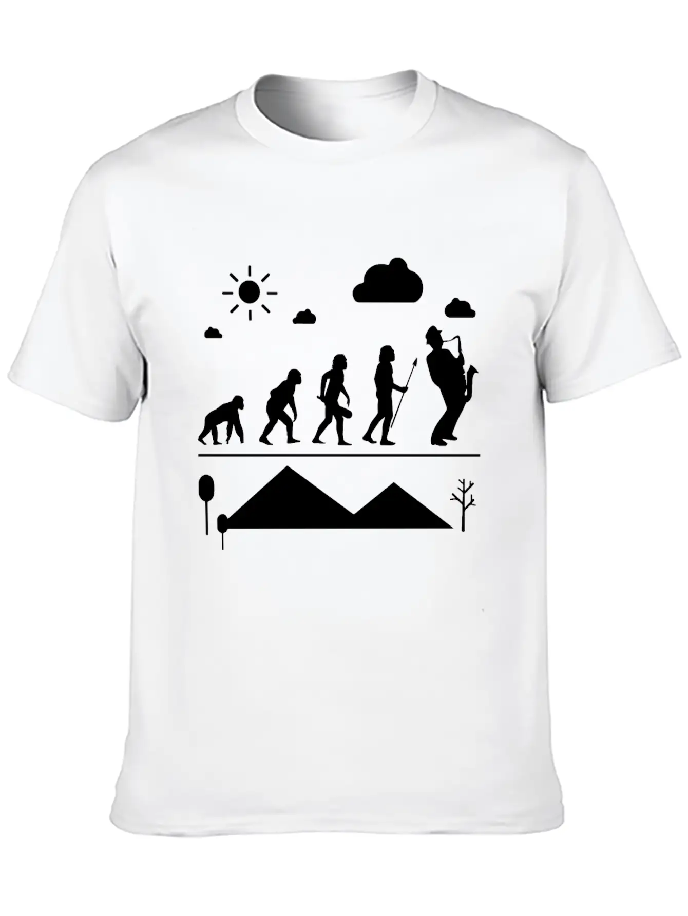 Saxophone Evolution Shirt Classic Cotton Tee – Unisex Comfort For Any Season