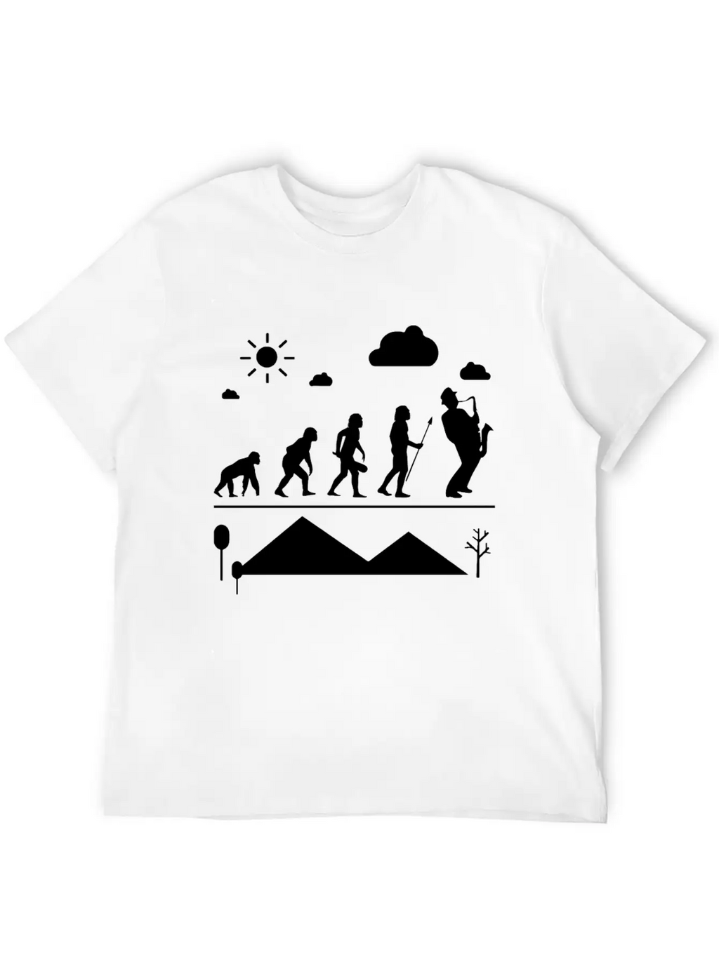 Saxophone Evolution Shirt Classic Cotton Tee – Unisex Comfort For Any Season