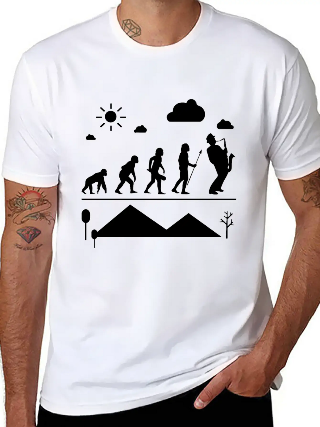 Saxophone Evolution Shirt Classic Cotton Tee – Unisex Comfort For Any Season