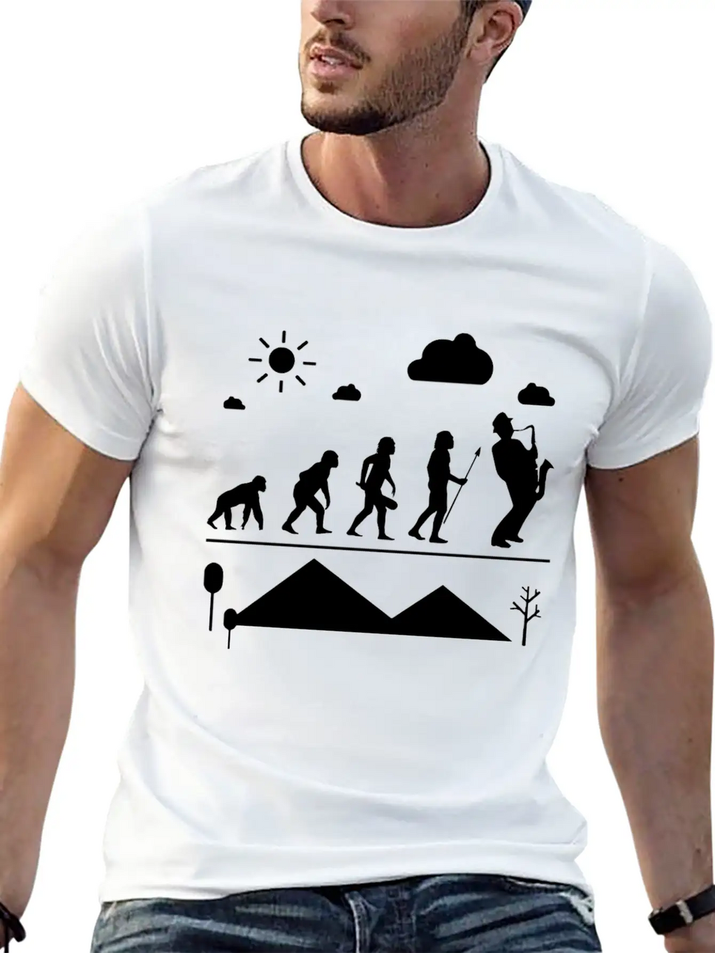 Saxophone Evolution Shirt Classic Cotton Tee – Unisex Comfort For Any Season