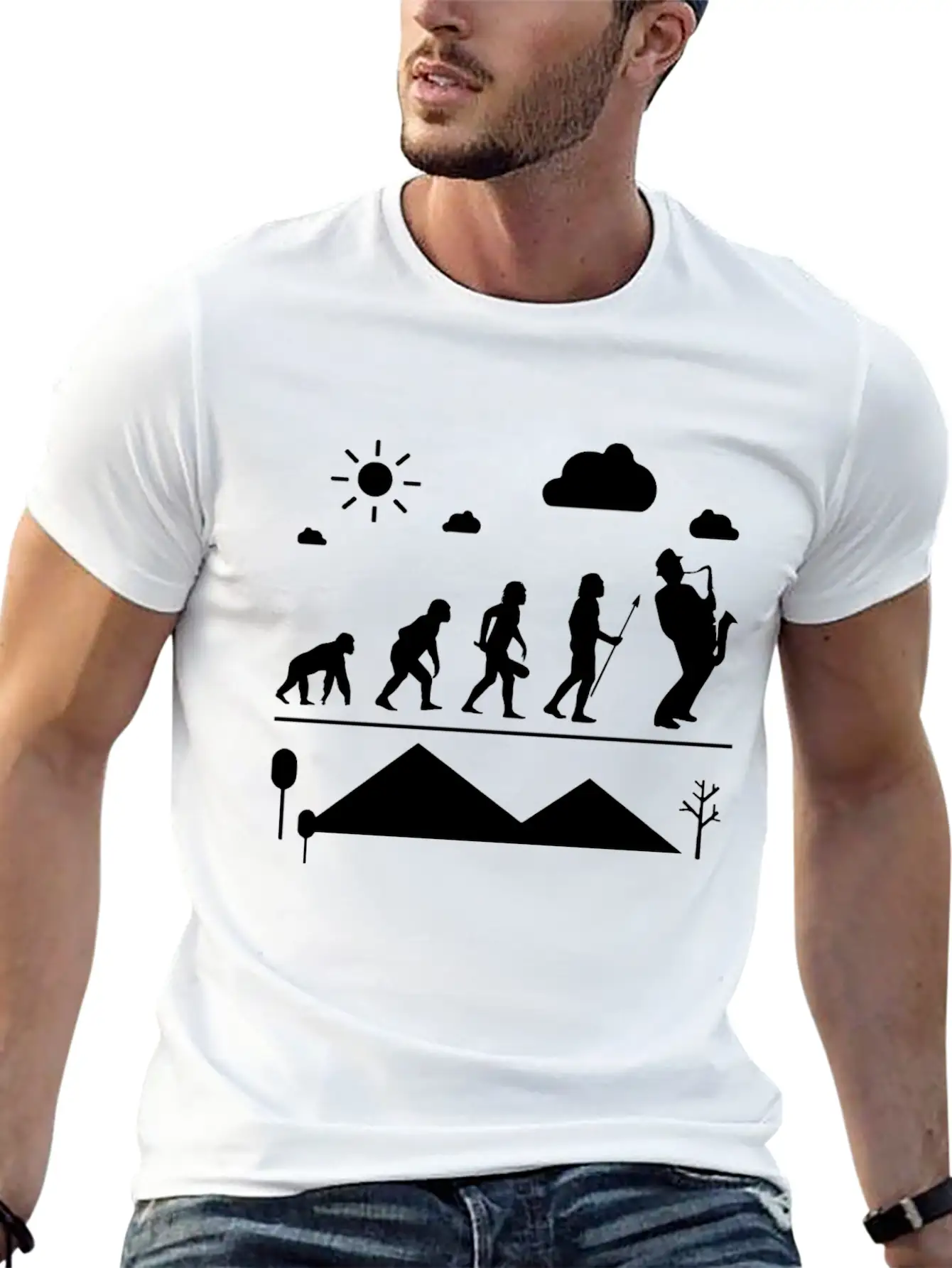 Saxophone Evolution Shirt Classic Cotton Tee – Unisex Comfort For Any Season