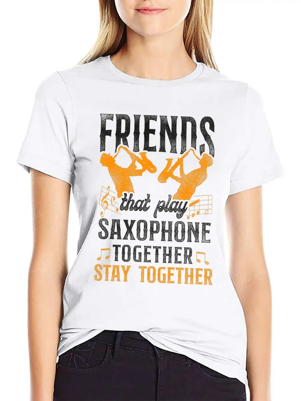 Saxophone Friends Besties Buddies Classic Cotton Tee – Unisex Comfort For Any Season