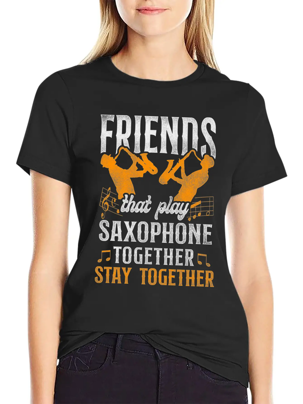 Saxophone Friends Besties Buddies Classic Cotton Tee – Unisex Comfort For Any Season