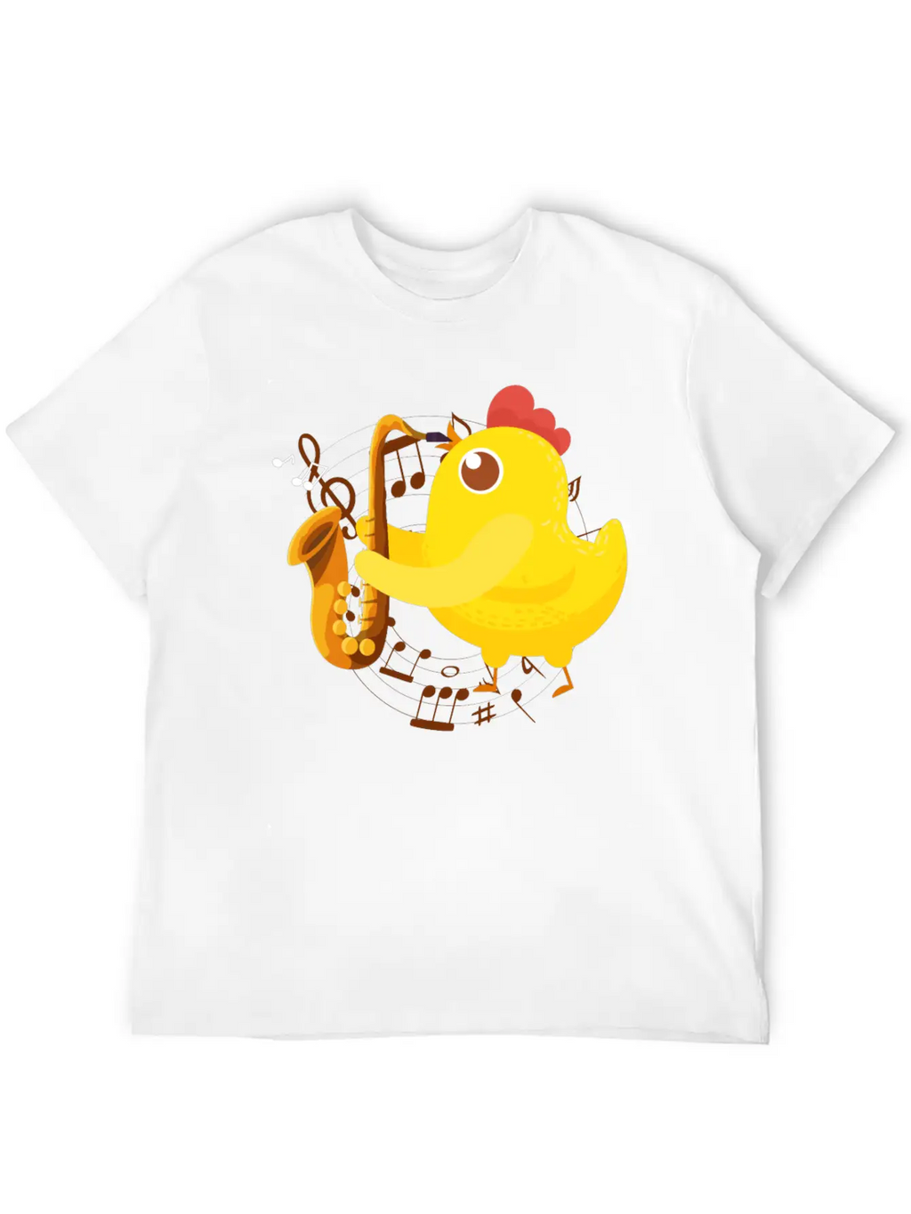 Saxophone Girl Chicken Saxophone Classic Cotton Tee – Unisex Comfort For Any Season