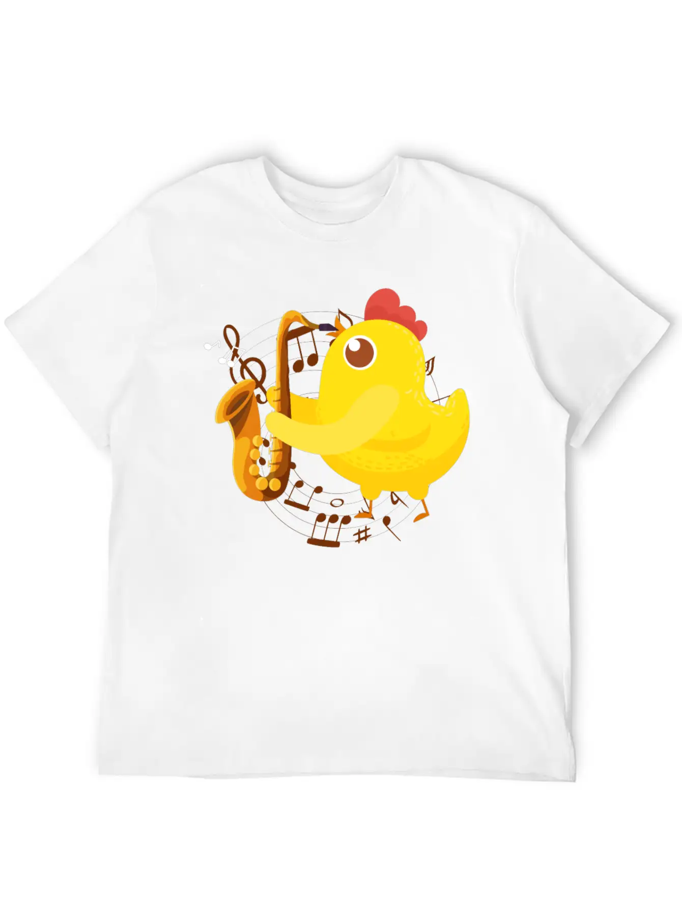 Saxophone Girl Chicken Saxophone Classic Cotton Tee – Unisex Comfort For Any Season