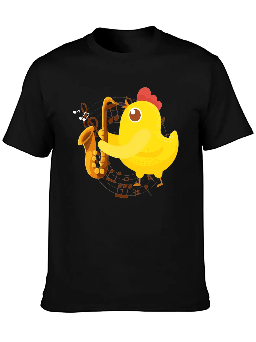 Saxophone Girl Chicken Saxophone Classic Cotton Tee – Unisex Comfort For Any Season