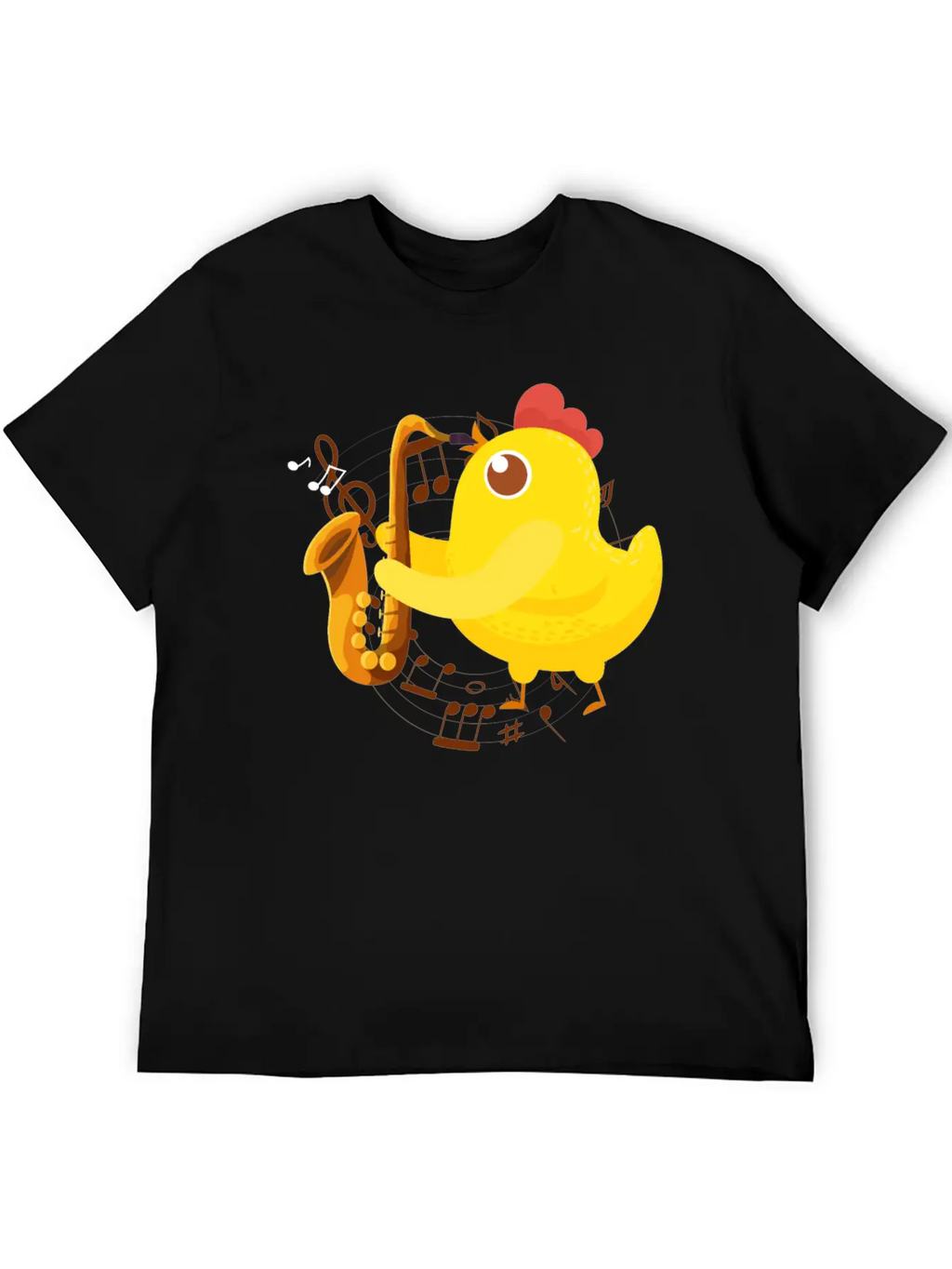 Saxophone Girl Chicken Saxophone Classic Cotton Tee – Unisex Comfort For Any Season