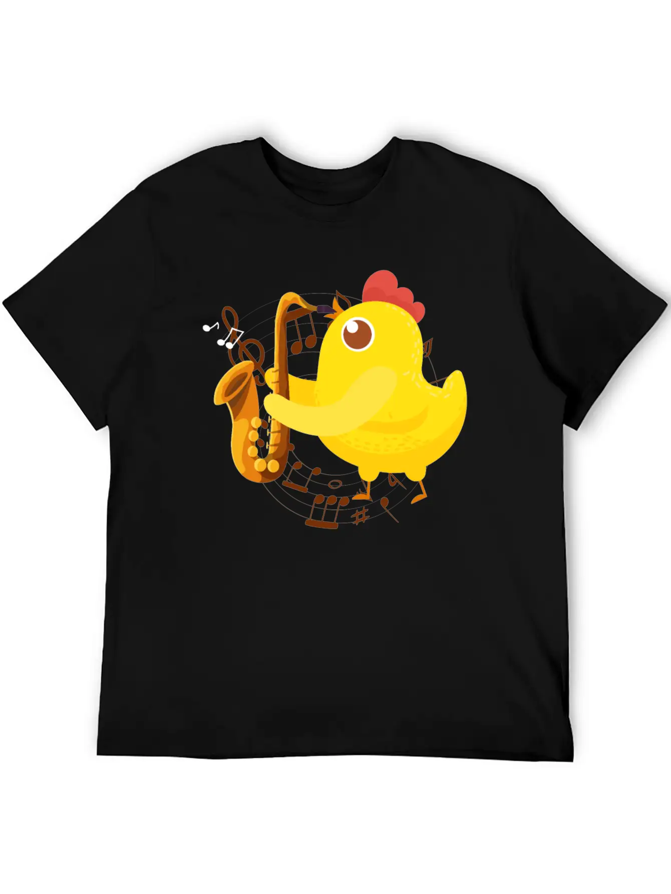 Saxophone Girl Chicken Saxophone Classic Cotton Tee – Unisex Comfort For Any Season
