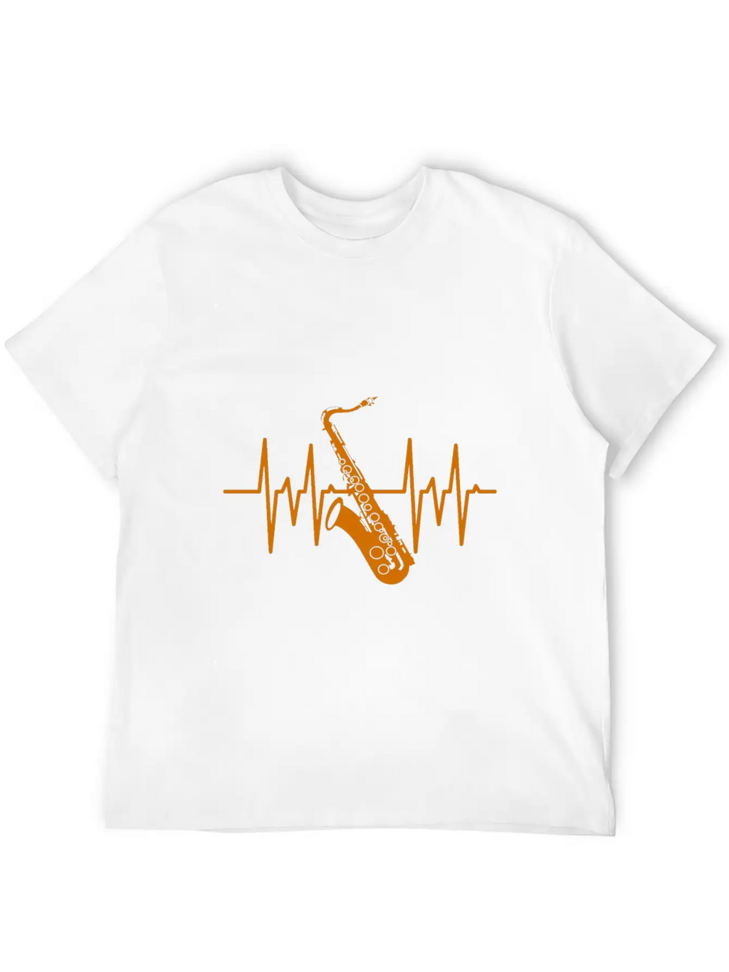 Saxophone Heartbeat Breathable Soft Cotton T-Shirt – Timeless Casual Look