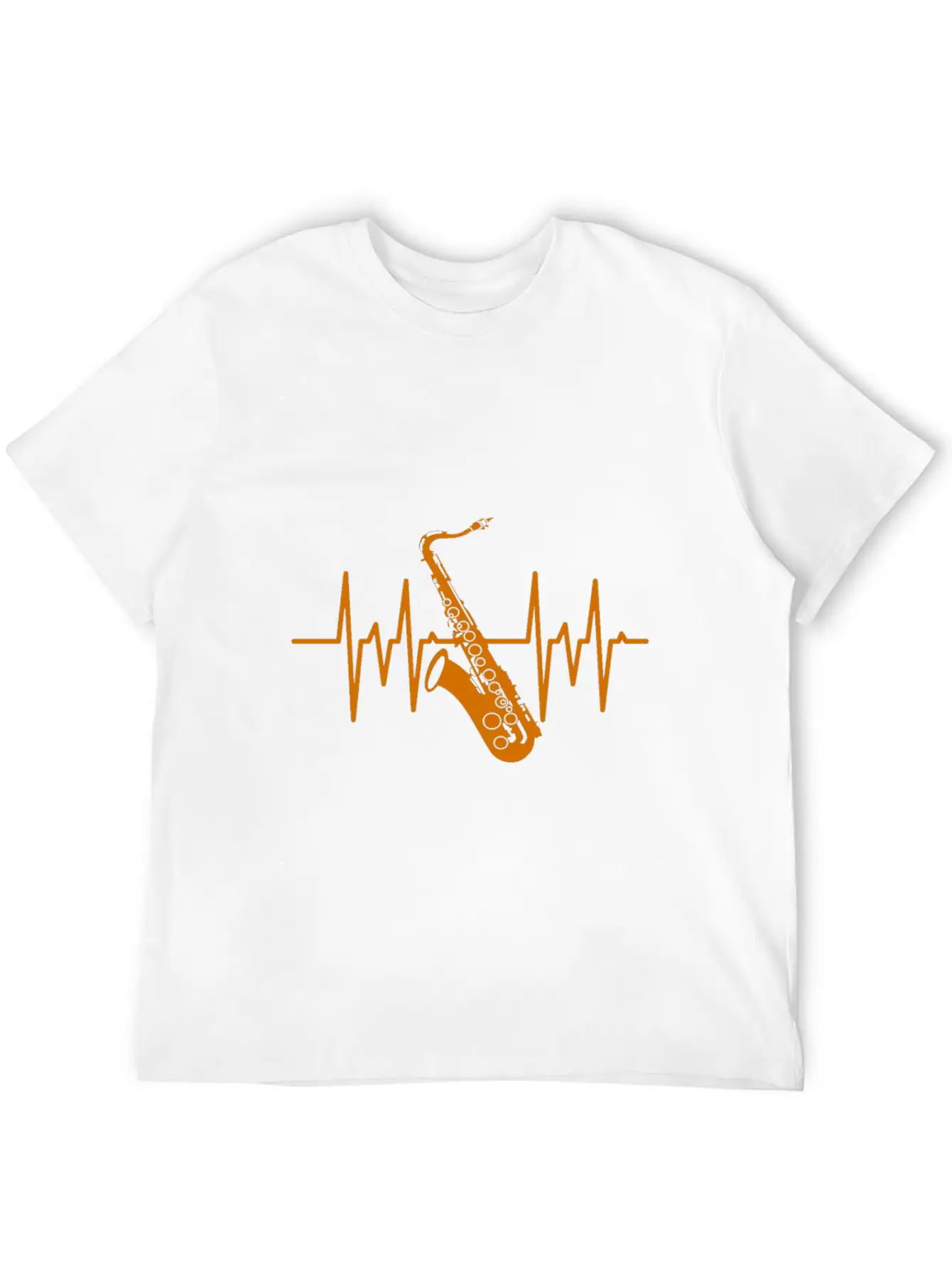 Saxophone Heartbeat Breathable Soft Cotton T-Shirt – Timeless Casual Look
