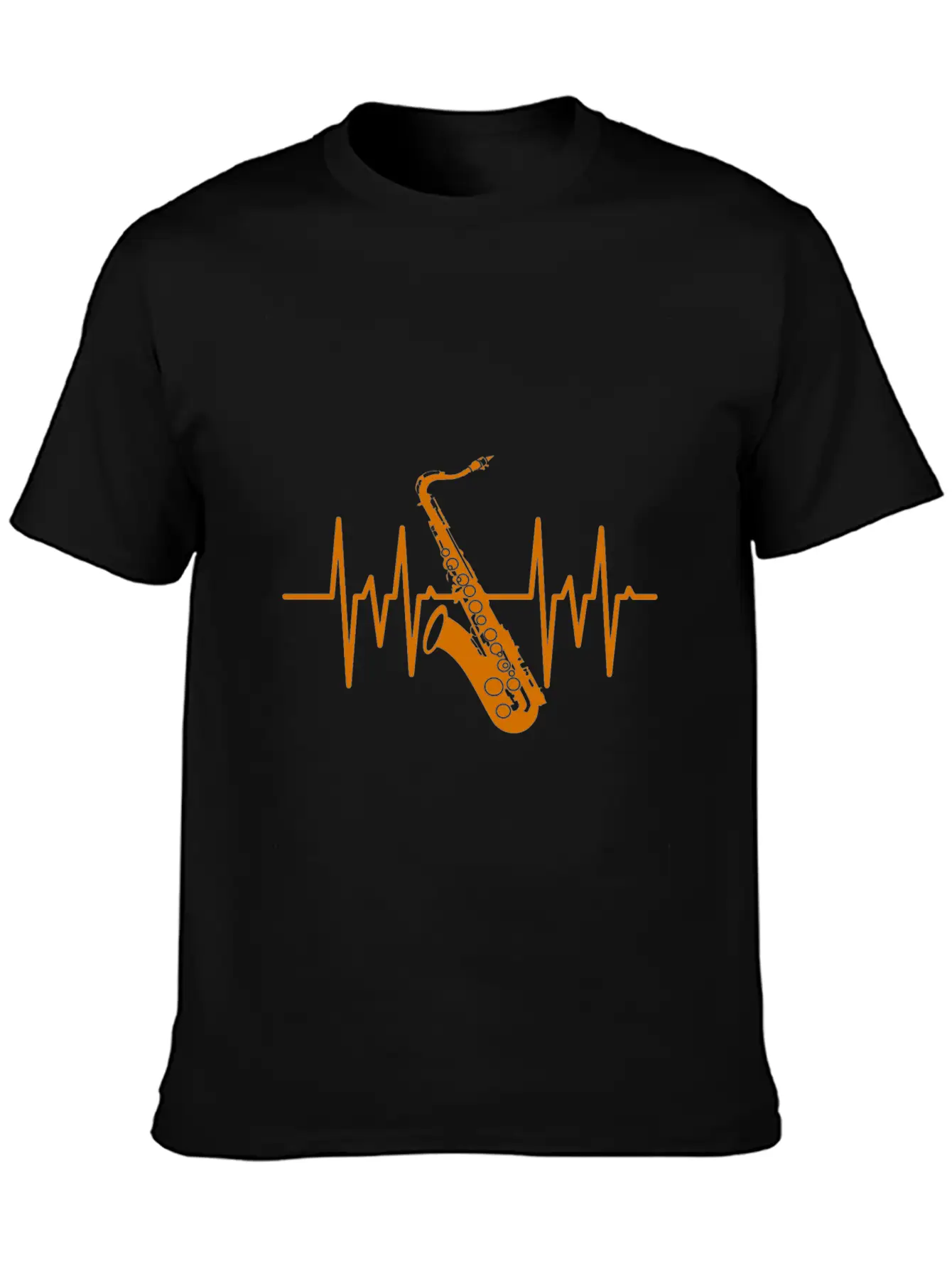Saxophone Heartbeat Breathable Soft Cotton T-Shirt – Timeless Casual Look