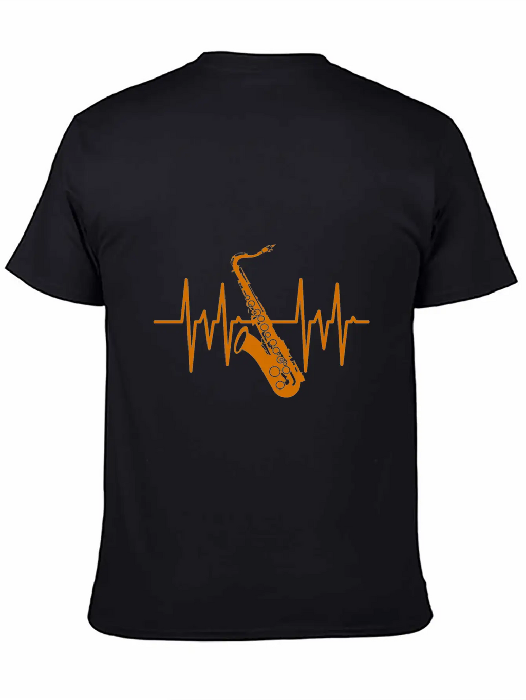 Saxophone Heartbeat Breathable Soft Cotton T-Shirt – Timeless Casual Look