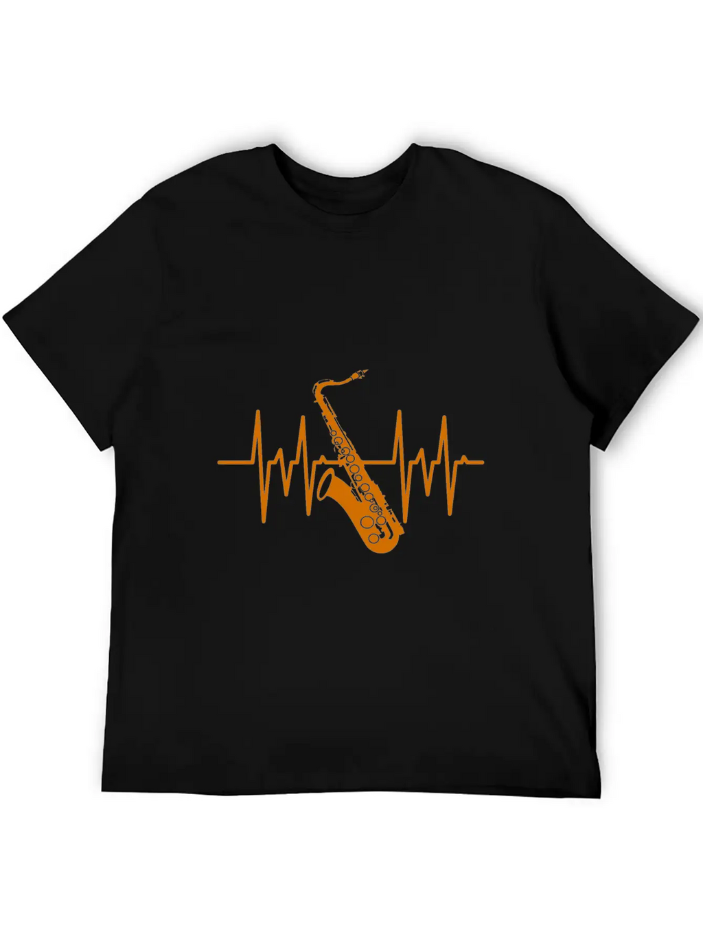 Saxophone Heartbeat Breathable Soft Cotton T-Shirt – Timeless Casual Look