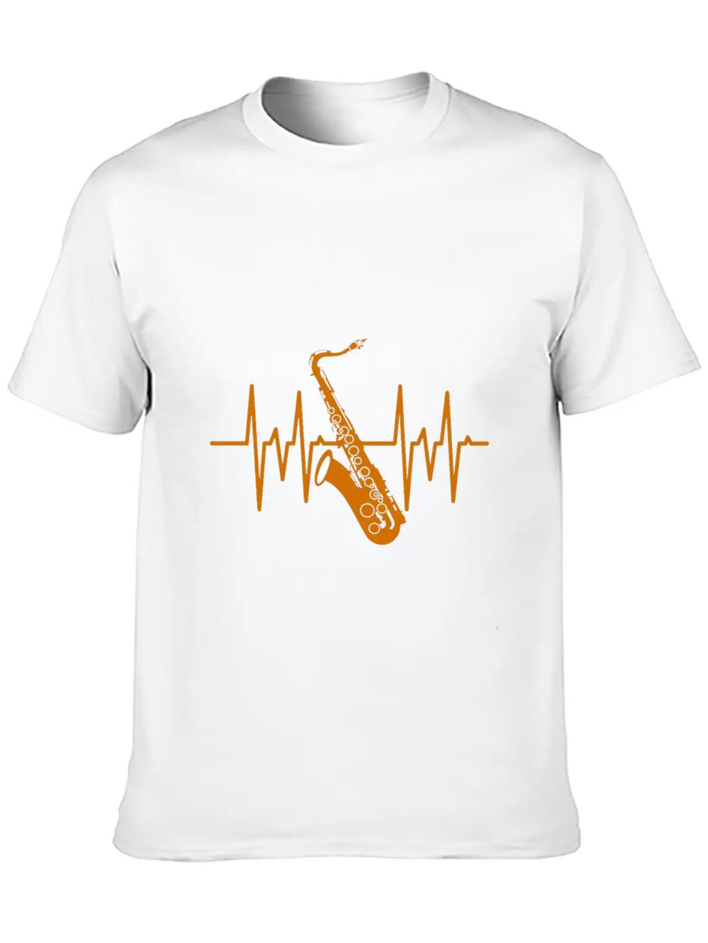 Saxophone Heartbeat Breathable Soft Cotton T-Shirt – Timeless Casual Look