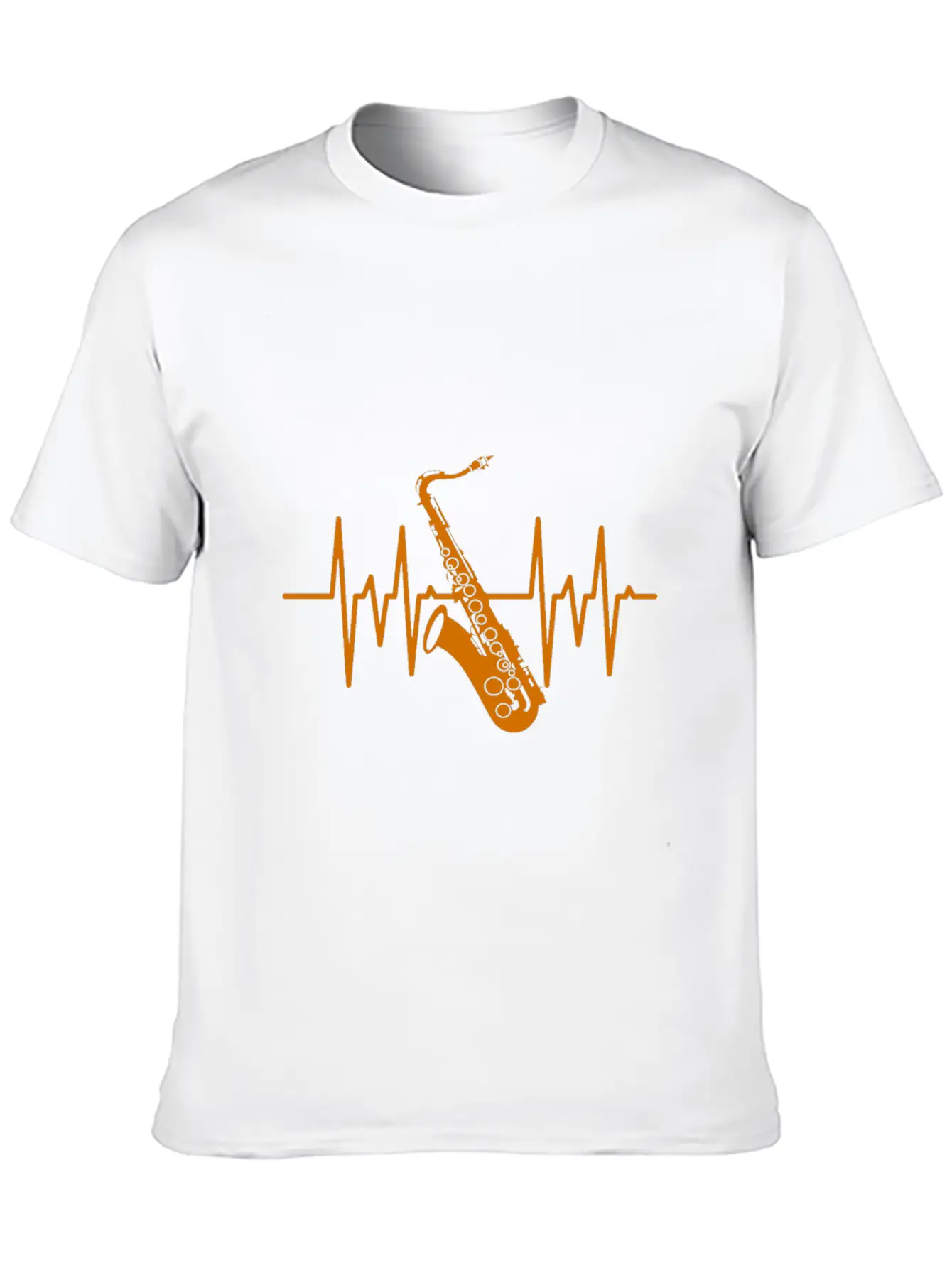 Saxophone Heartbeat Breathable Soft Cotton T-Shirt – Timeless Casual Look