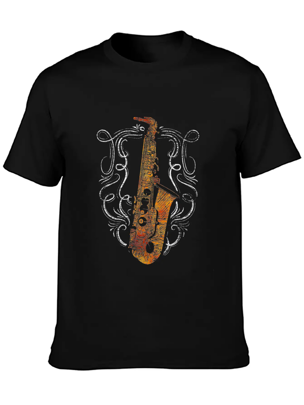 Saxophone Musician Breathable Soft Cotton T-Shirt – Timeless Casual Look