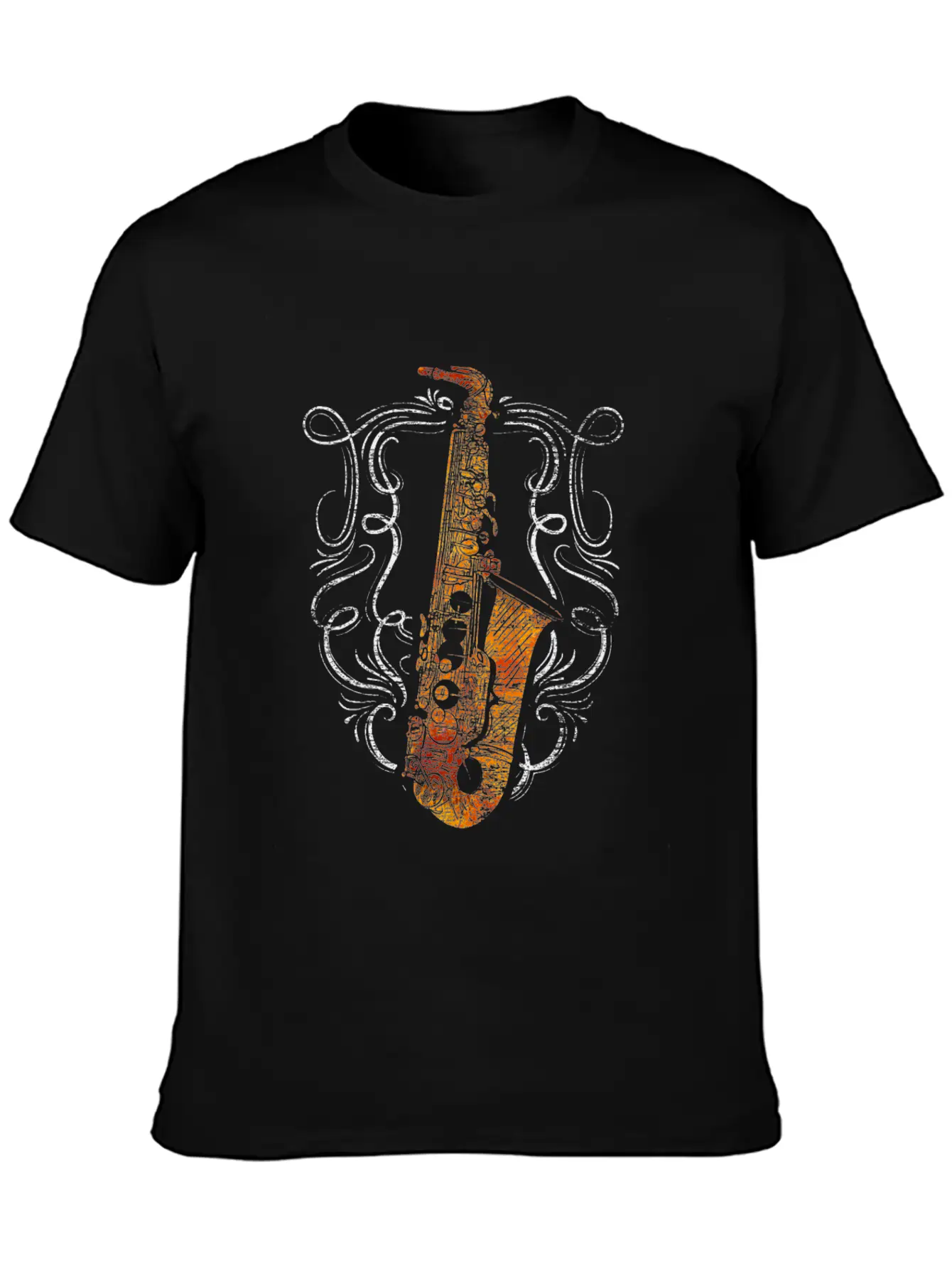 Saxophone Musician Breathable Soft Cotton T-Shirt – Timeless Casual Look