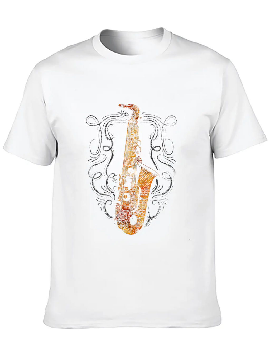 Saxophone Musician Breathable Soft Cotton T-Shirt – Timeless Casual Look